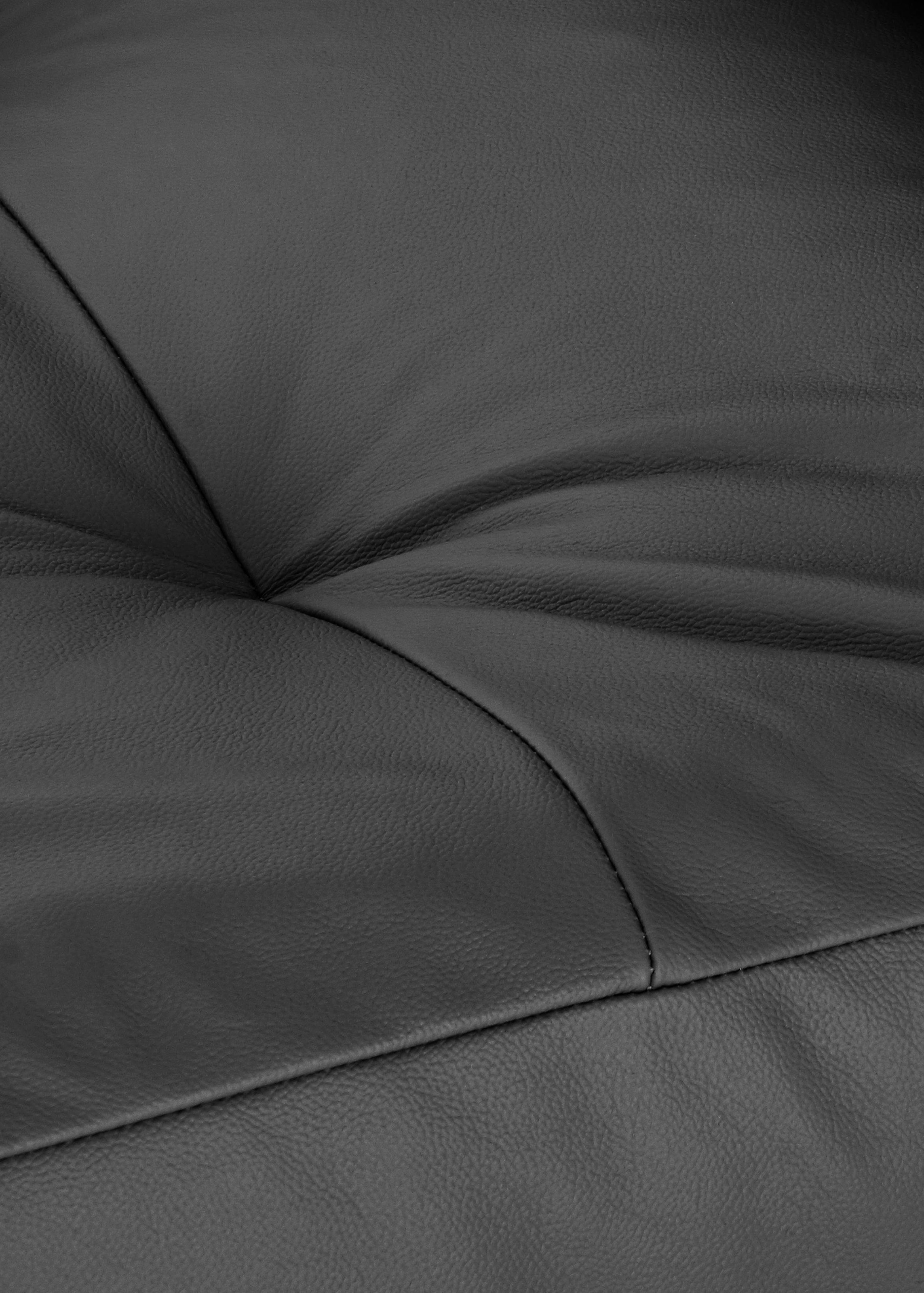 W.SCHILLIG Chaiselongue »softy«, mit dekorativer Heftung im Sitz, Füße schwarz pulverbeschichtet