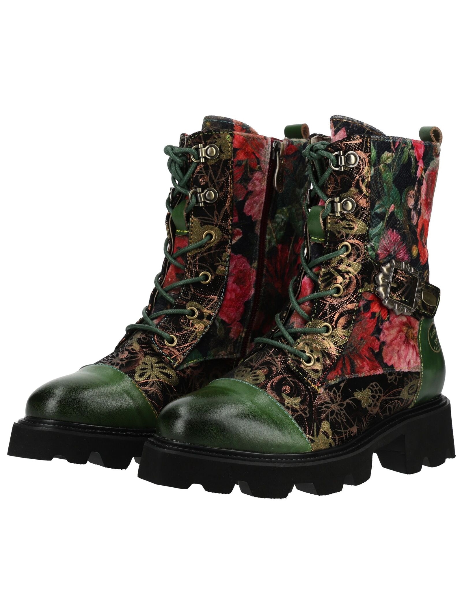 LAURA VITA Schnürstiefelette »LAURA VITA Stiefelette Lederimitat/Textil«