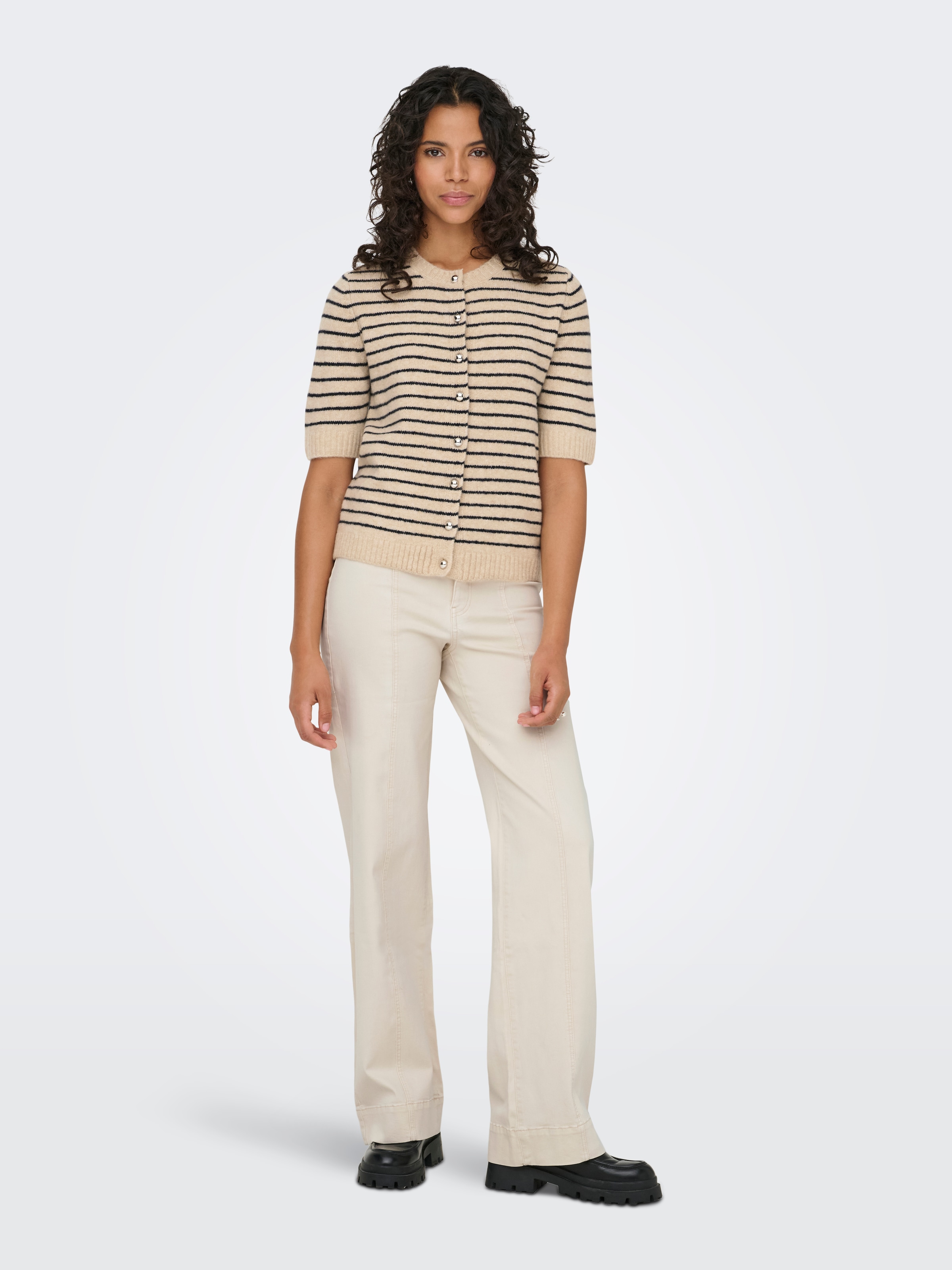 ONLY Strickjacke »ONLCHESTER LIFE SS STRIPE CARDI CC KNT«