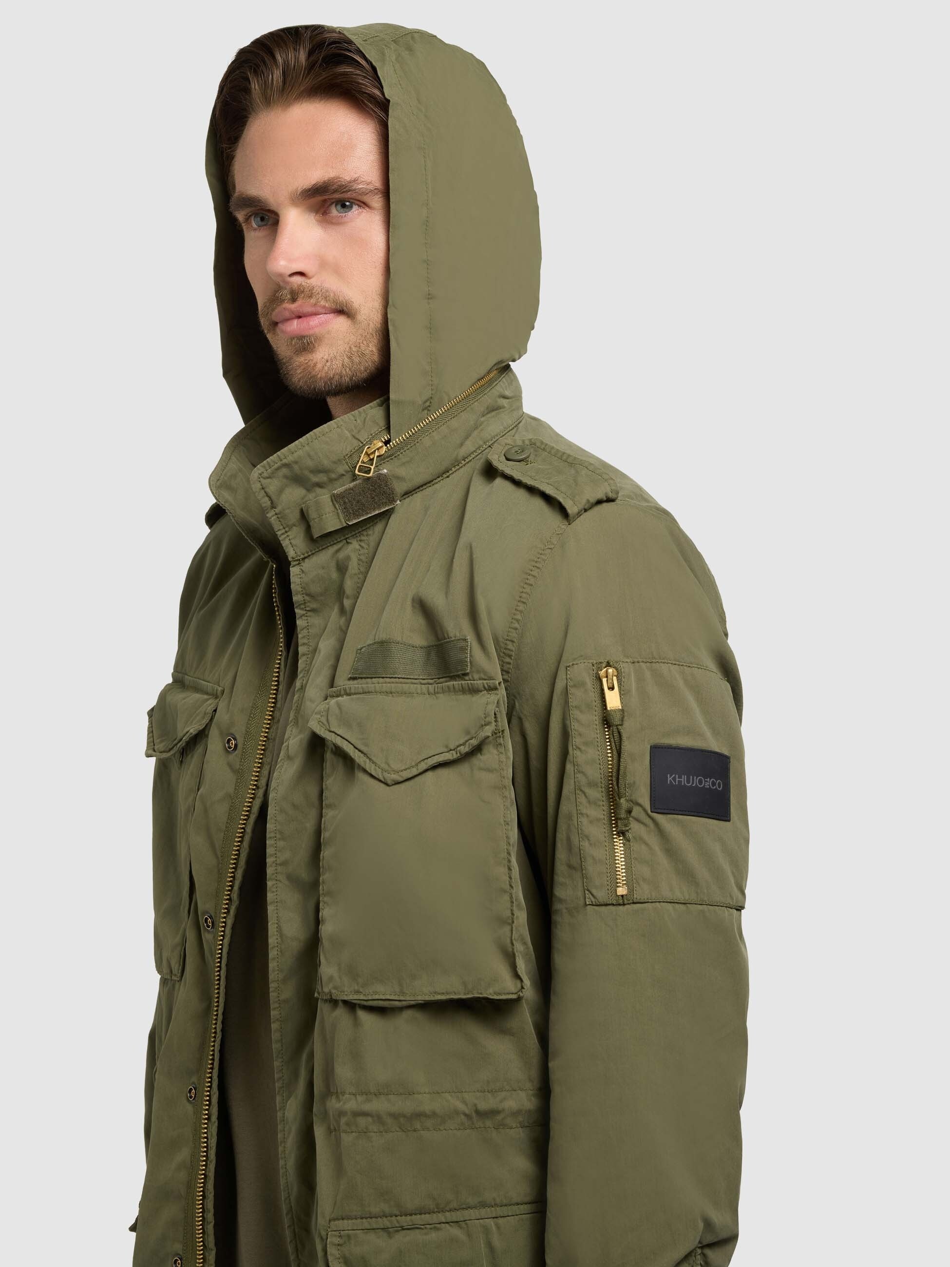 khujo Fieldjacket »OVIN« mit Kapuze