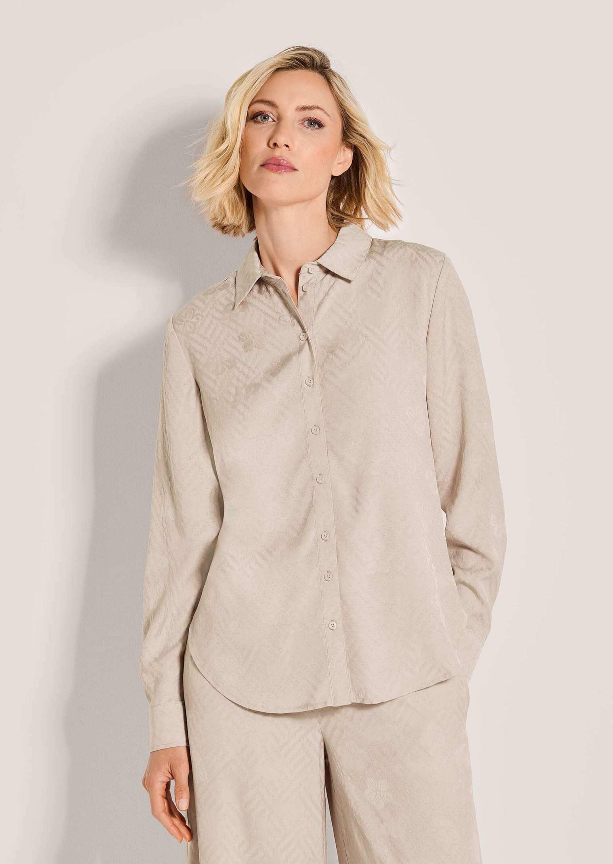 MADELEINE Hemdbluse »Hemdbluse Jacquardbluse mit zartem Muster«