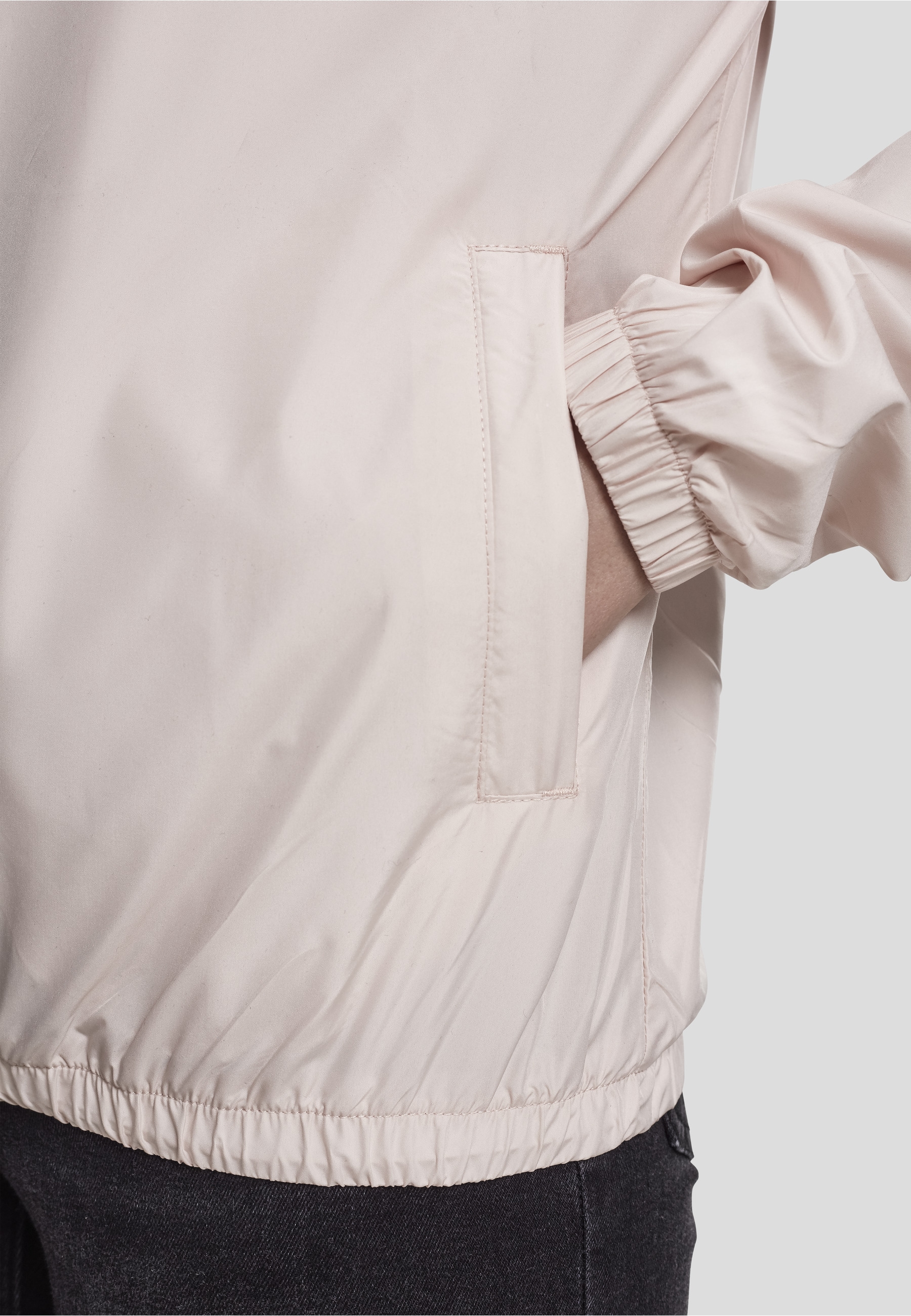 URBAN CLASSICS Langmantel »Urban Classics Damen Ladies Basic Pull Over Jacket«