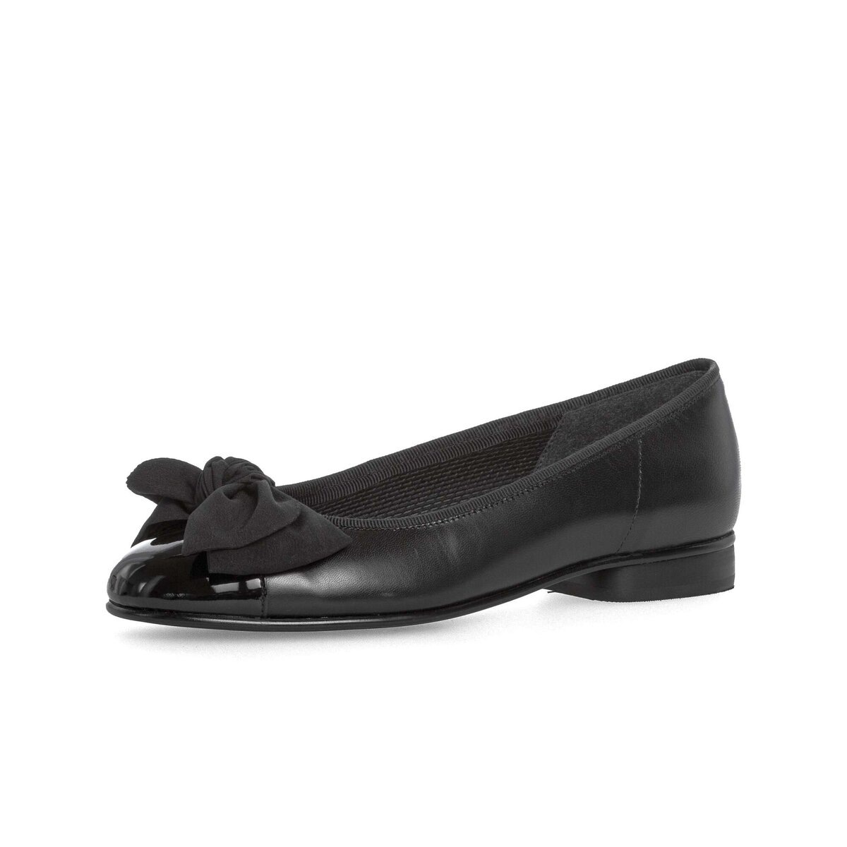 Ballerina GABOR "Eleganter Ballerina", Damen, Gr. 38,5, schwarz, Schuhe Ballerina