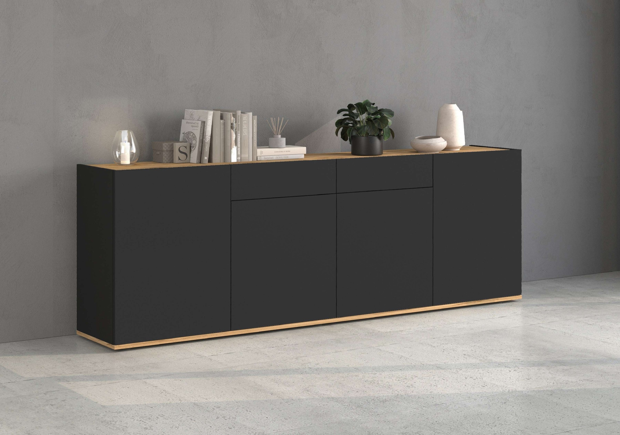 INOSIGN Sideboard "GARDA Sideboard,Kommode, Schrank, Kredenz Grifflos mit P günstig online kaufen