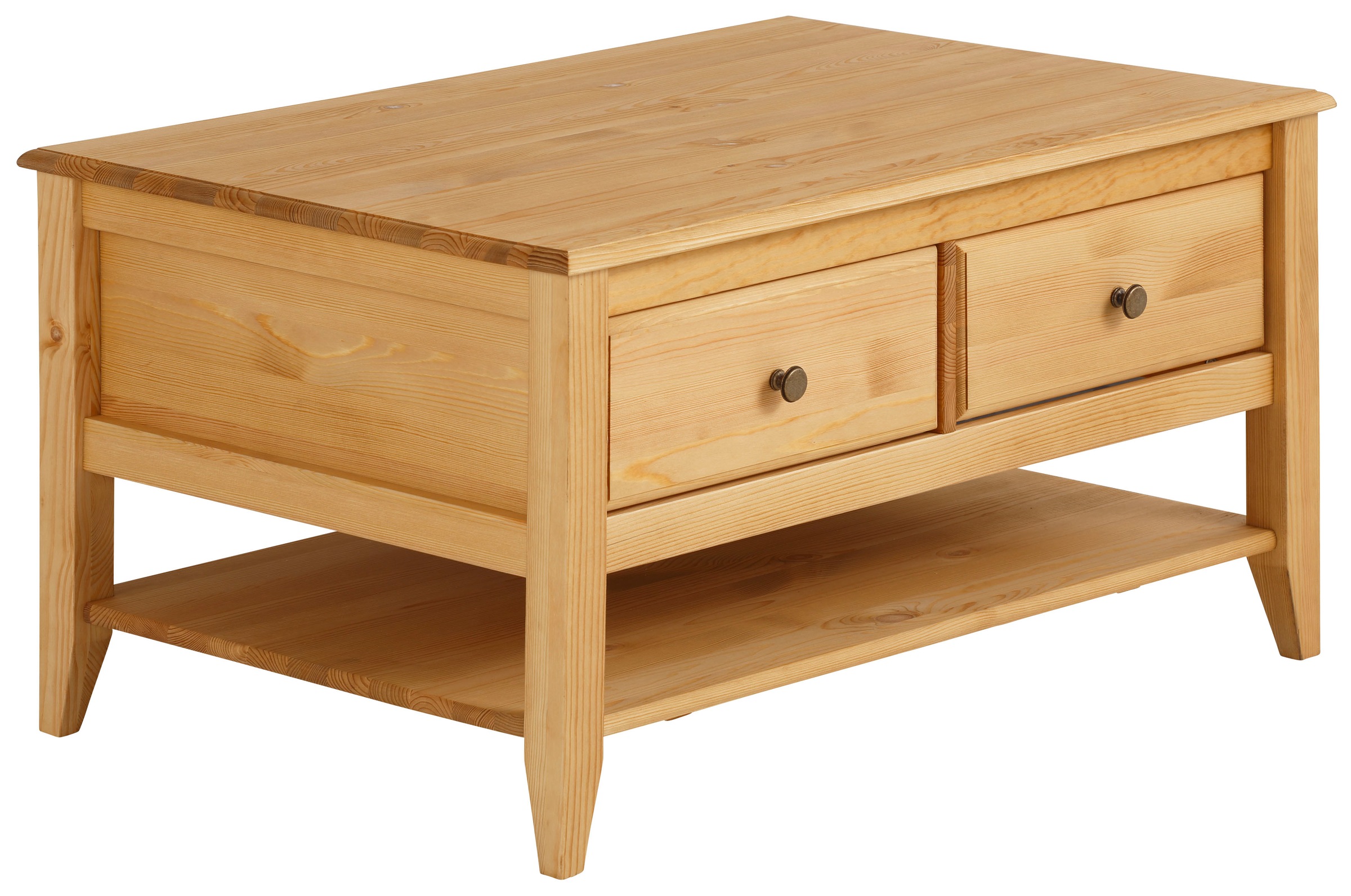 Thumbnail - Home affaire Couchtisch "Leonis", Breite 89 cm, mit Schubladen und Ablageboden, massiver Kiefer, FSC