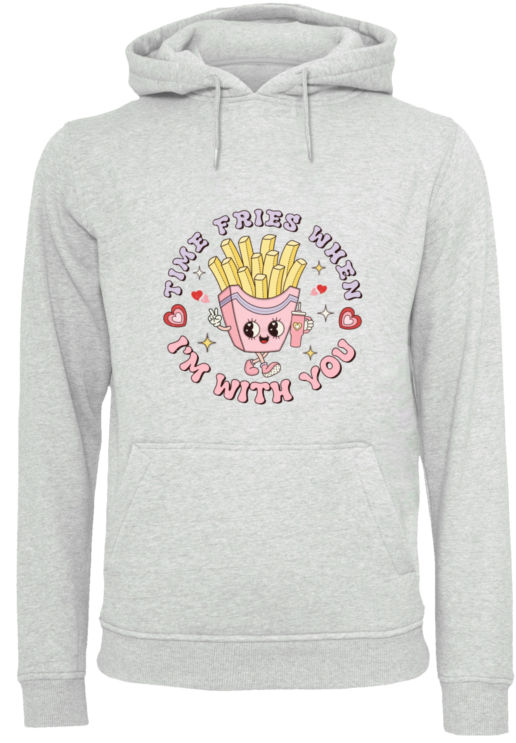 F4NT4STIC Kapuzenpullover »Time Fries when I am with you Valentinstag«, Premium Qualität