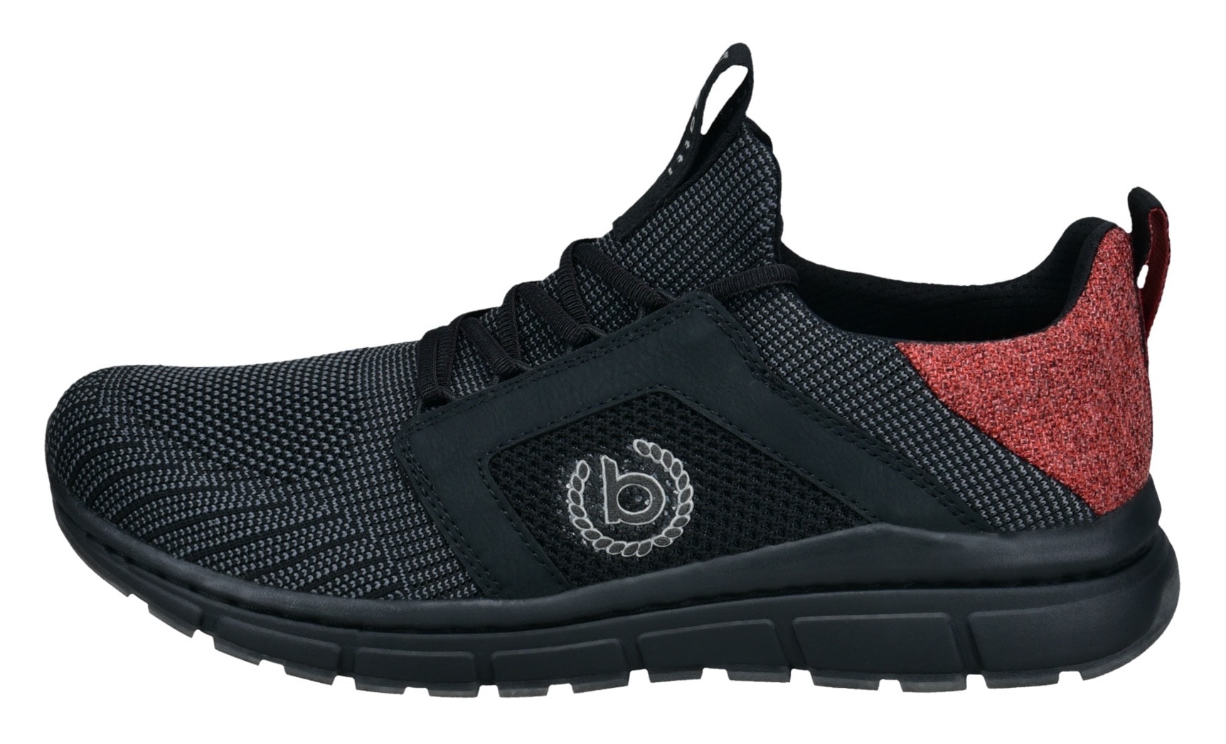 bugatti Sneaker, Schnürschuh, Halbschuh, Freizeitschuh, Kontrastbesatz an der Ferse
