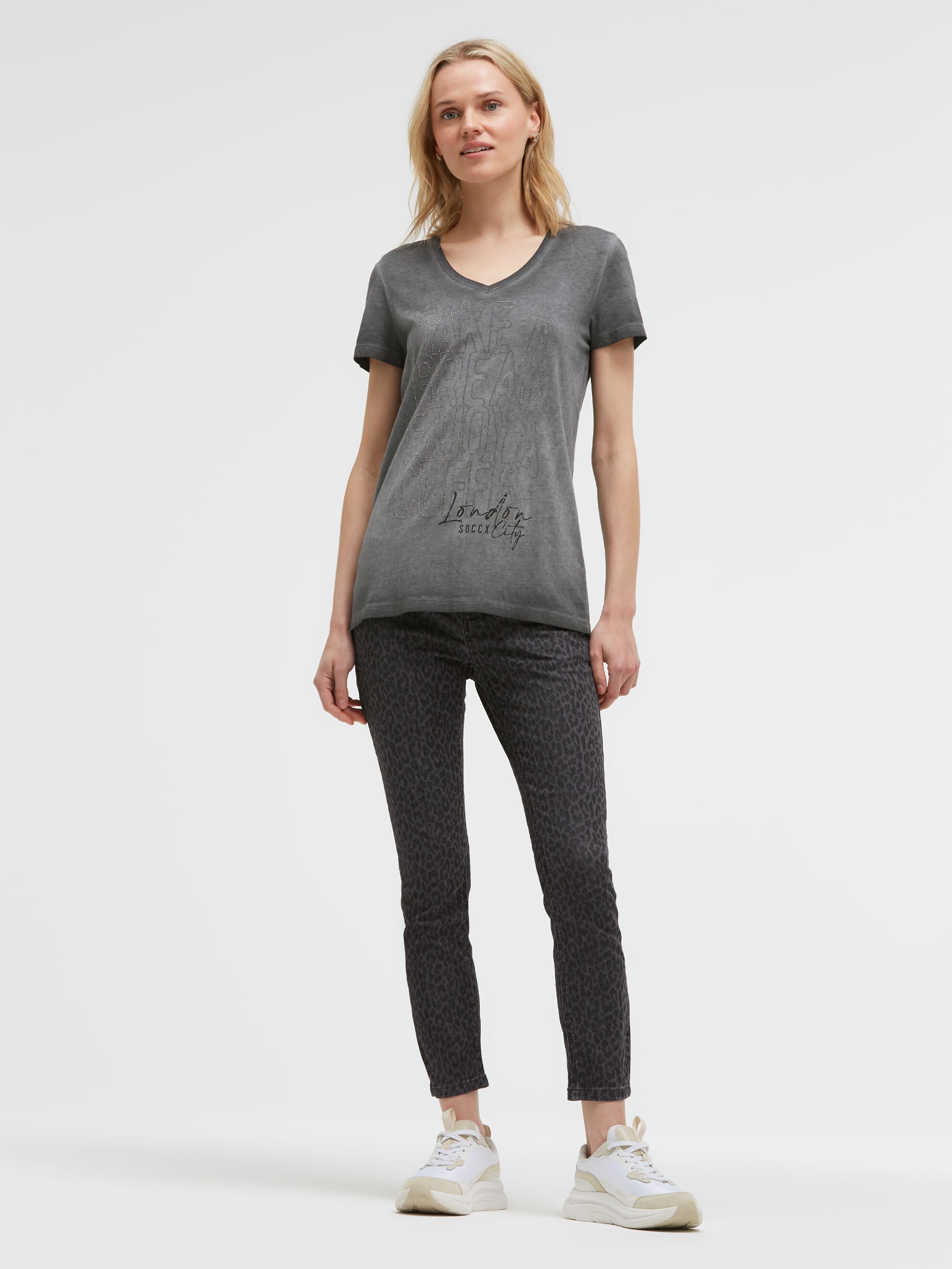 SOCCX V-Shirt mit V-Ausschnitt