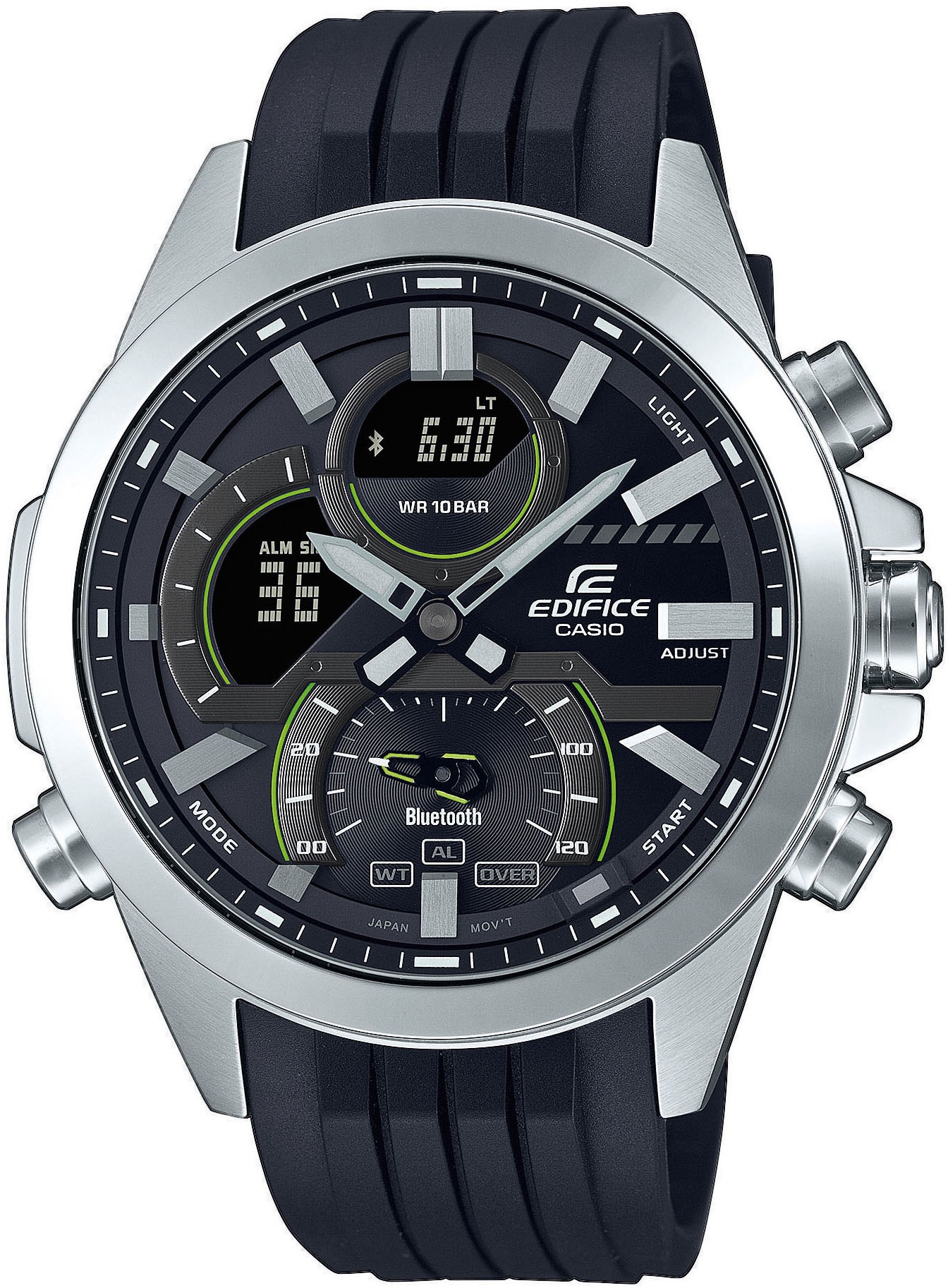 CASIO EDIFICE Smartwatch, (Armbanduhr, Herrenuhr, Bluetooth, Stoppfunktion, Weltzeit, digital)