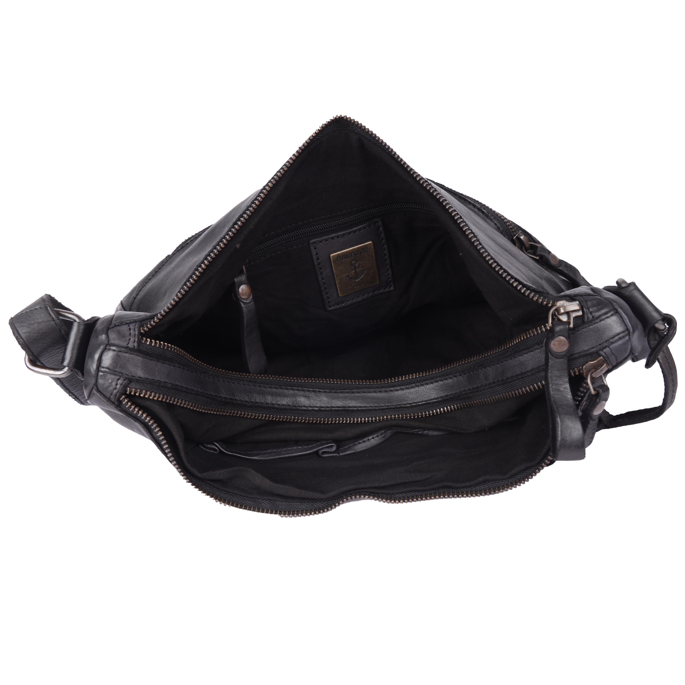HARBOUR 2nd Umhängetasche "Emerson" Damen Umhängetasche, Schultertasche mit Nieten und Anker-Anhäner