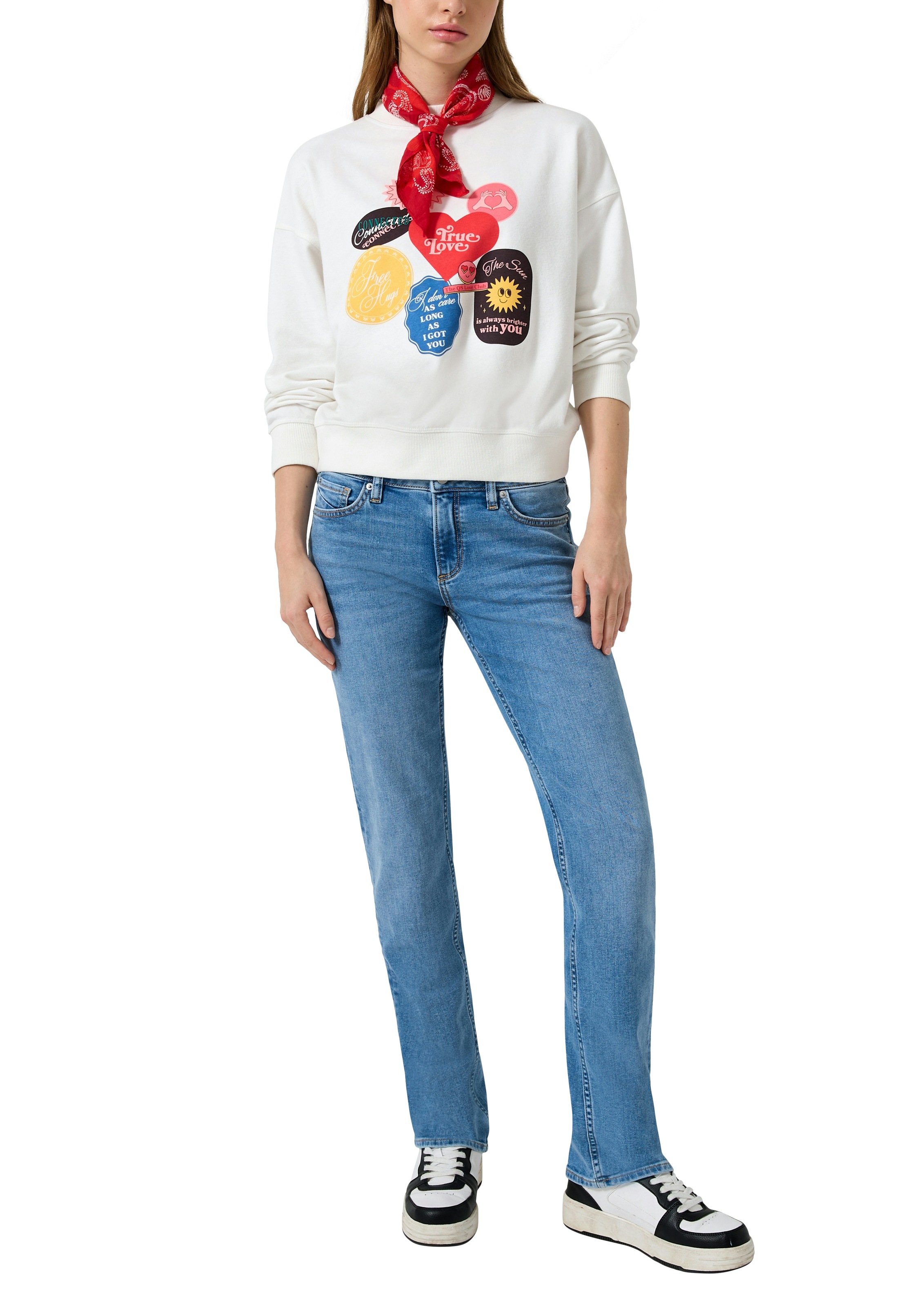 Thumbnail - QS Sweater, mit Frontprint/Letter-Print