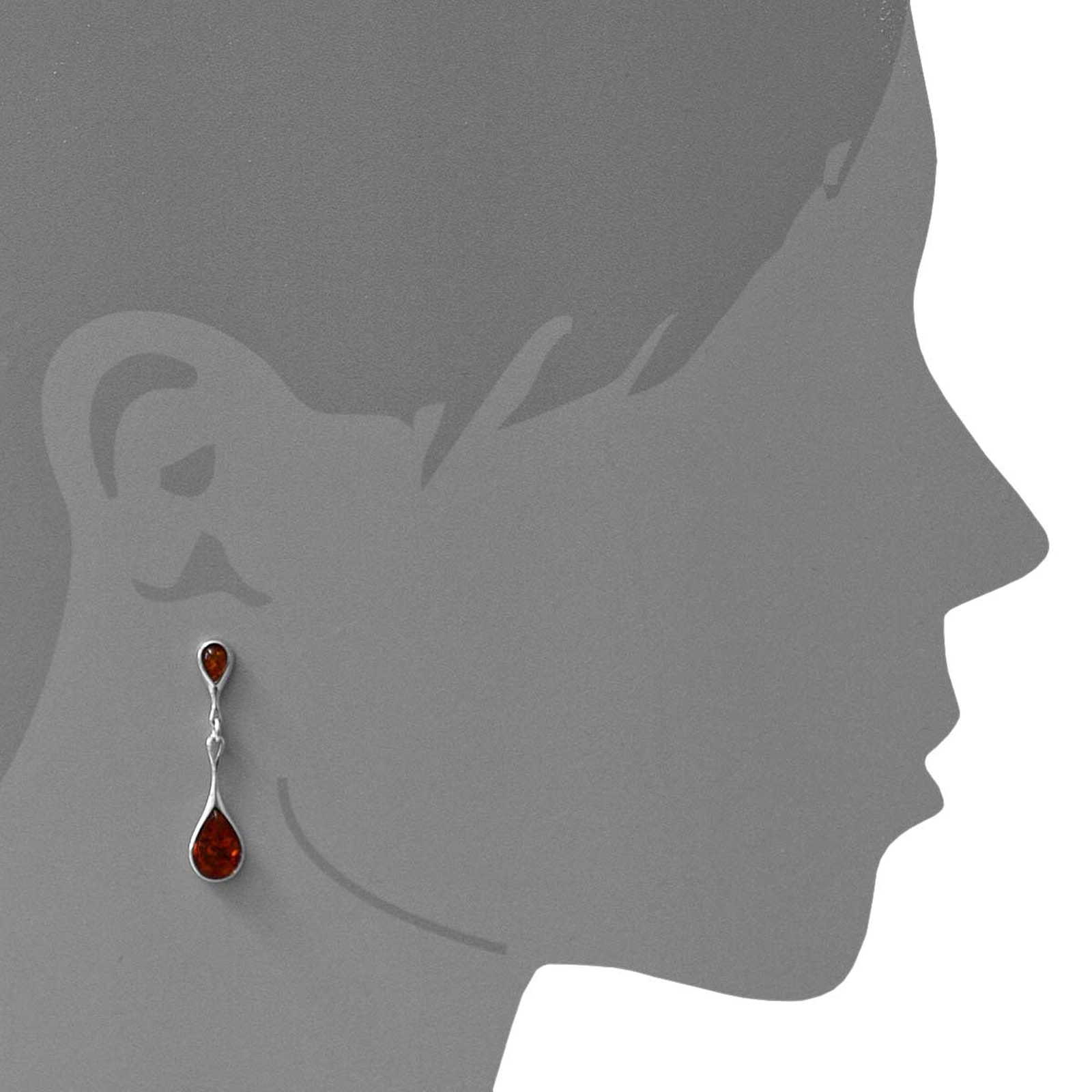 OSTSEE-SCHMUCK Paar Ohrhänger »- Fylla - Silber 925/000 - Bernstein«