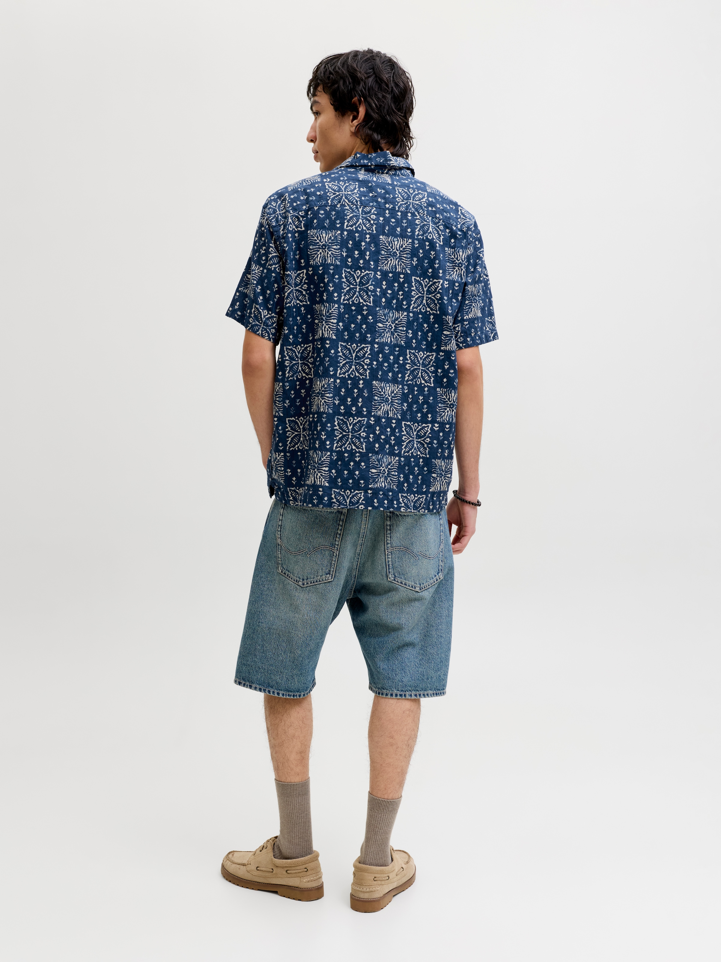 Jack & Jones Kurzarmhemd »JPRBLULYON PRINT DOBBY S/S SHIRT SN«