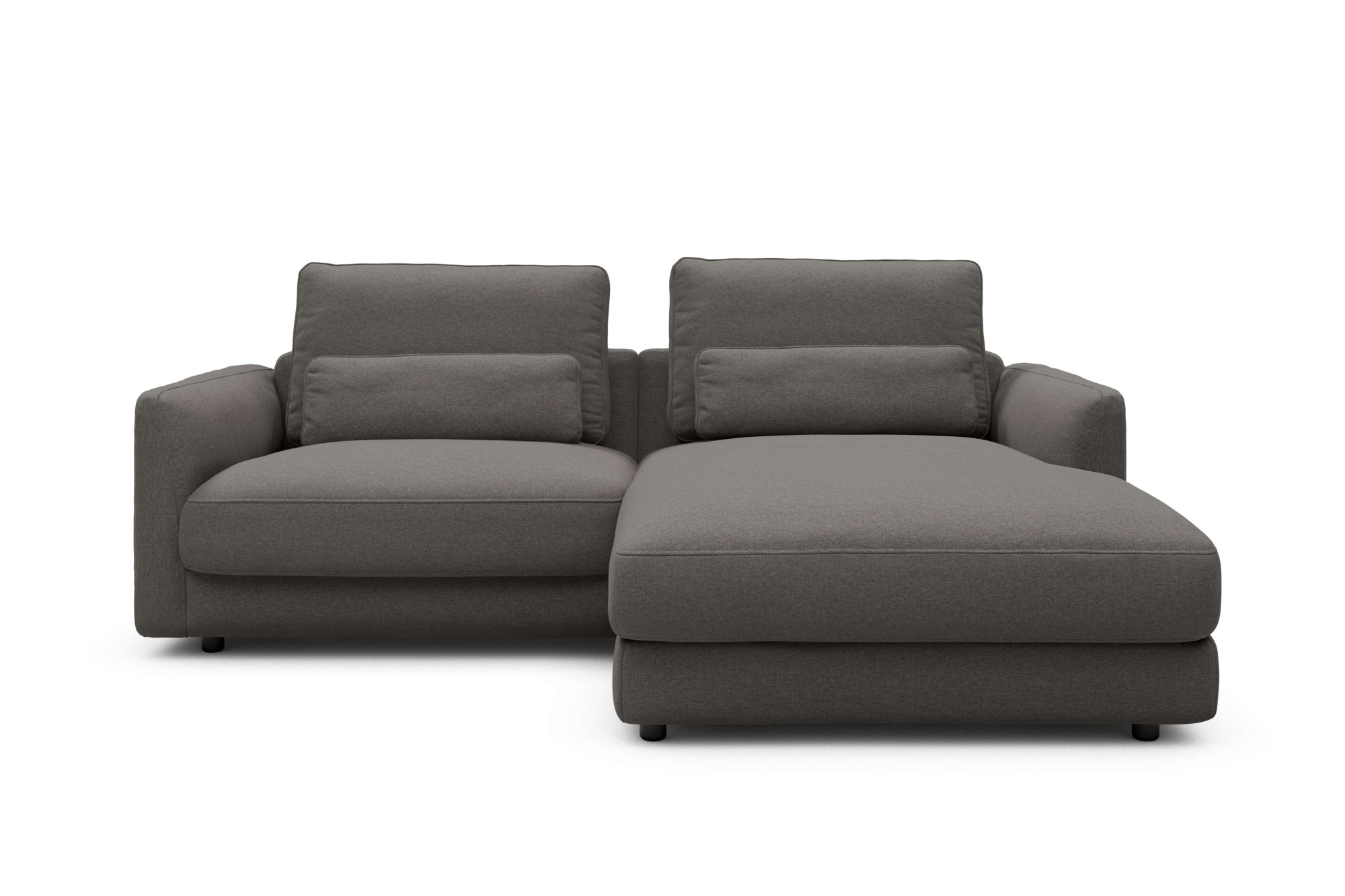 Ecksofa TENKSOM, B:225cm H:68cm T:171cm, braun, Wohnzimmer, Sofas, "Polsterecke, L-Form, Eckcouch, mit Federkern, inkl. Kissen", legerer Sitzkomfort