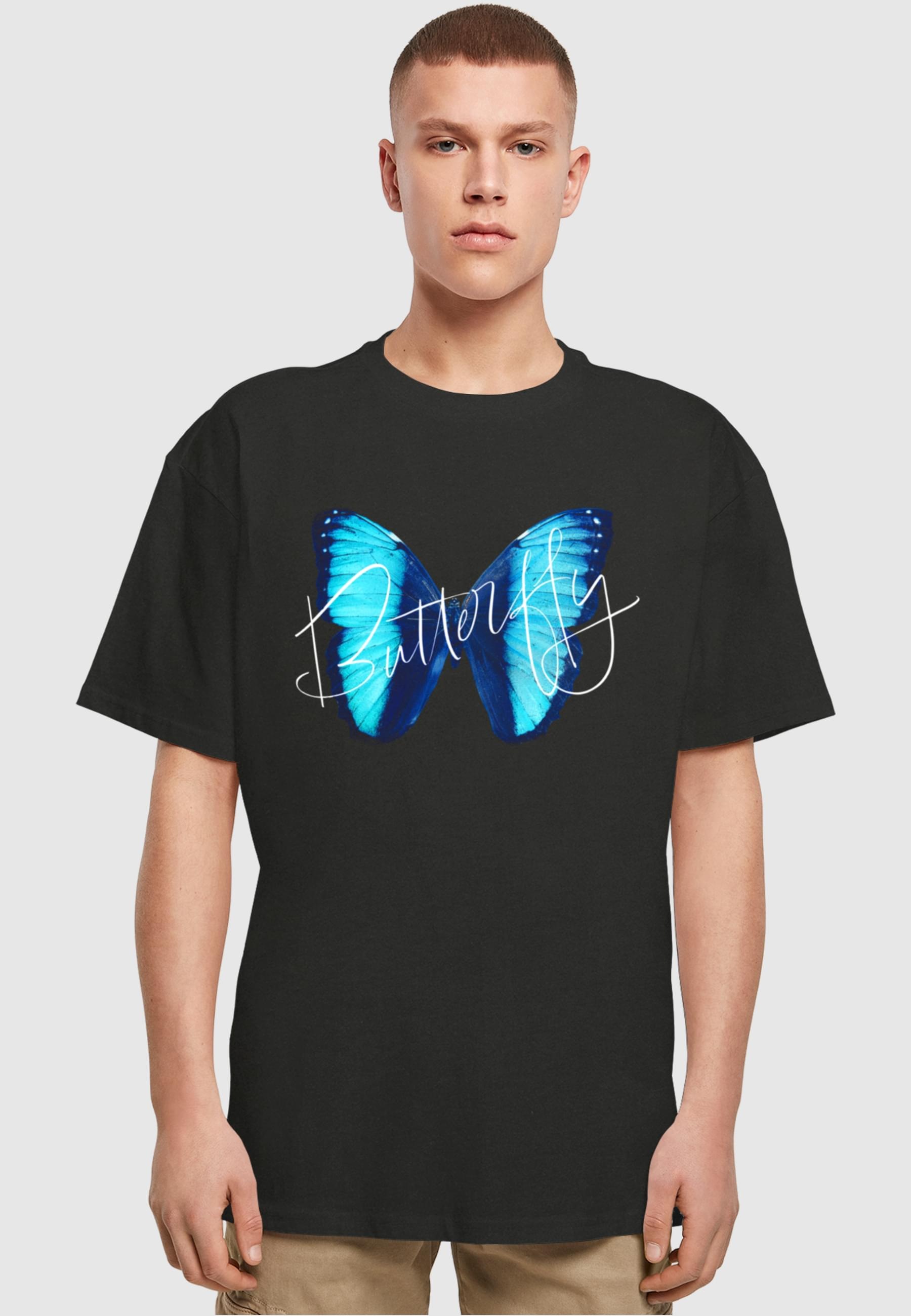 Merchcode T-Shirt »Merchcode Herren Butterfly Blue Heavy Oversized Tee«, (1 tlg.)