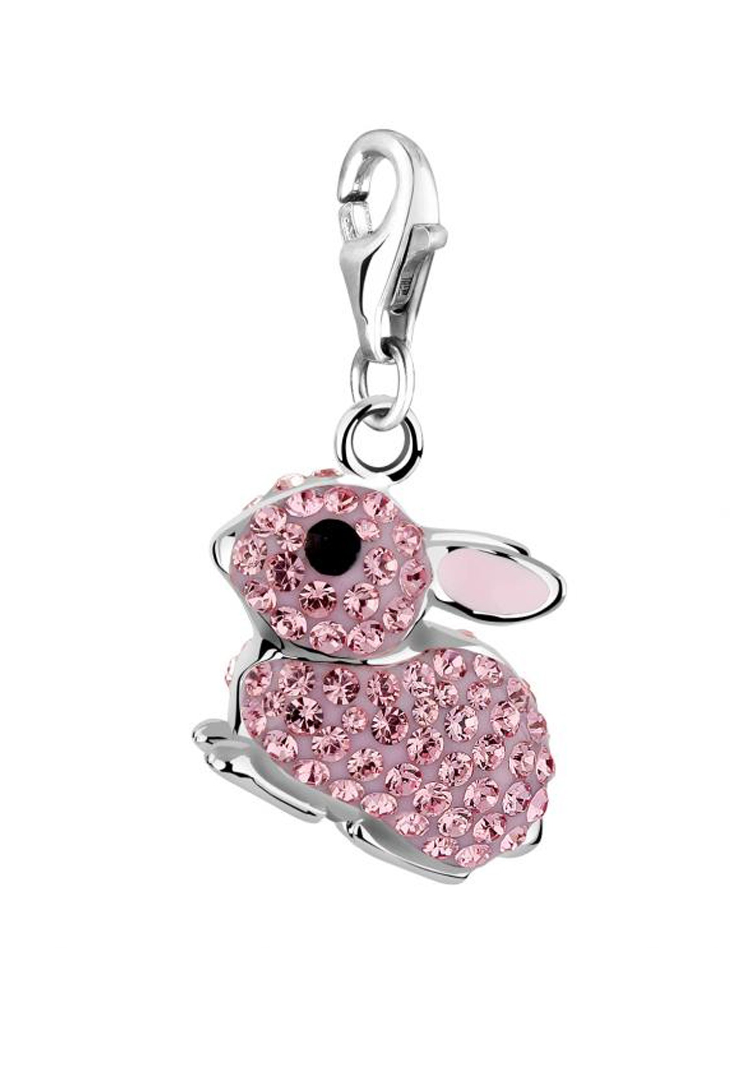 Nenalina Charm-Einhänger »Anhänger Hase Kristalle 925 Silber«