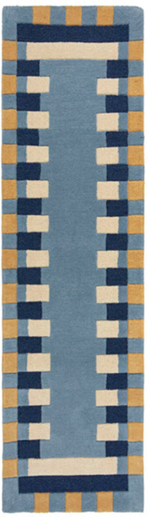 FLAIR RUGS Wollteppich »Kai Wool Border«, rechteckig, 10 mm Höhe, Kai Wool Border Läufer Teppich