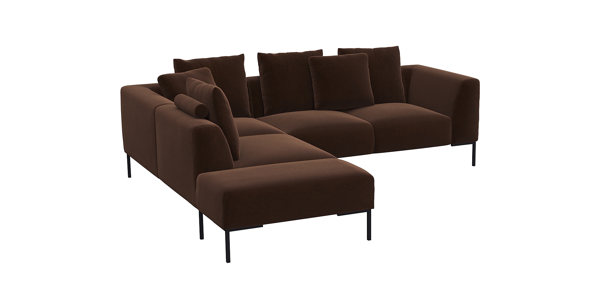 FLEXLUX Ecksofa "Sava", Taschenferderkern-Sitz mit Kaltschaum, lose Rücken- günstig online kaufen