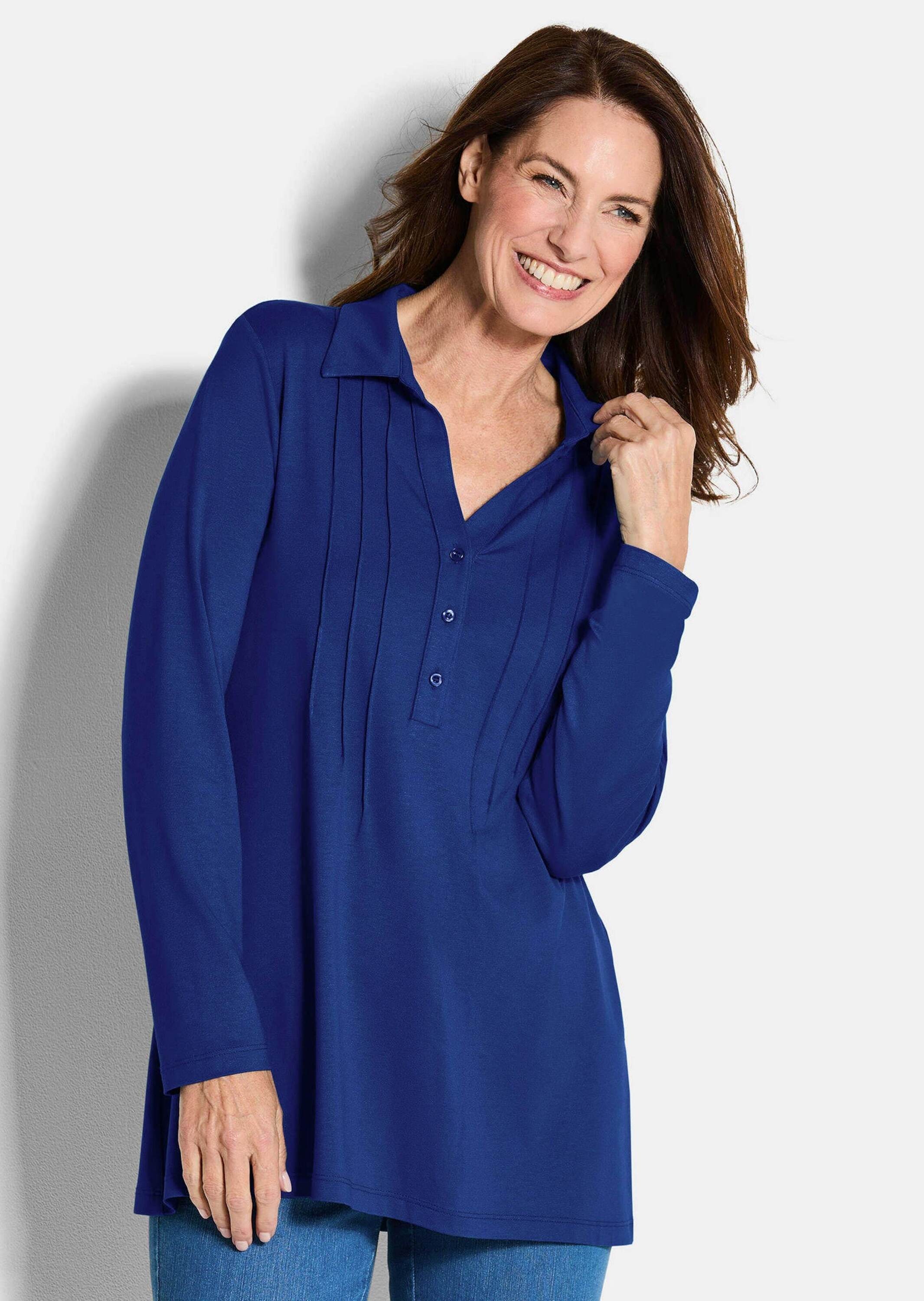 Thumbnail - GOLDNER Langarmshirt "Kurzgröße Tunika aus Viskose-Jersey"