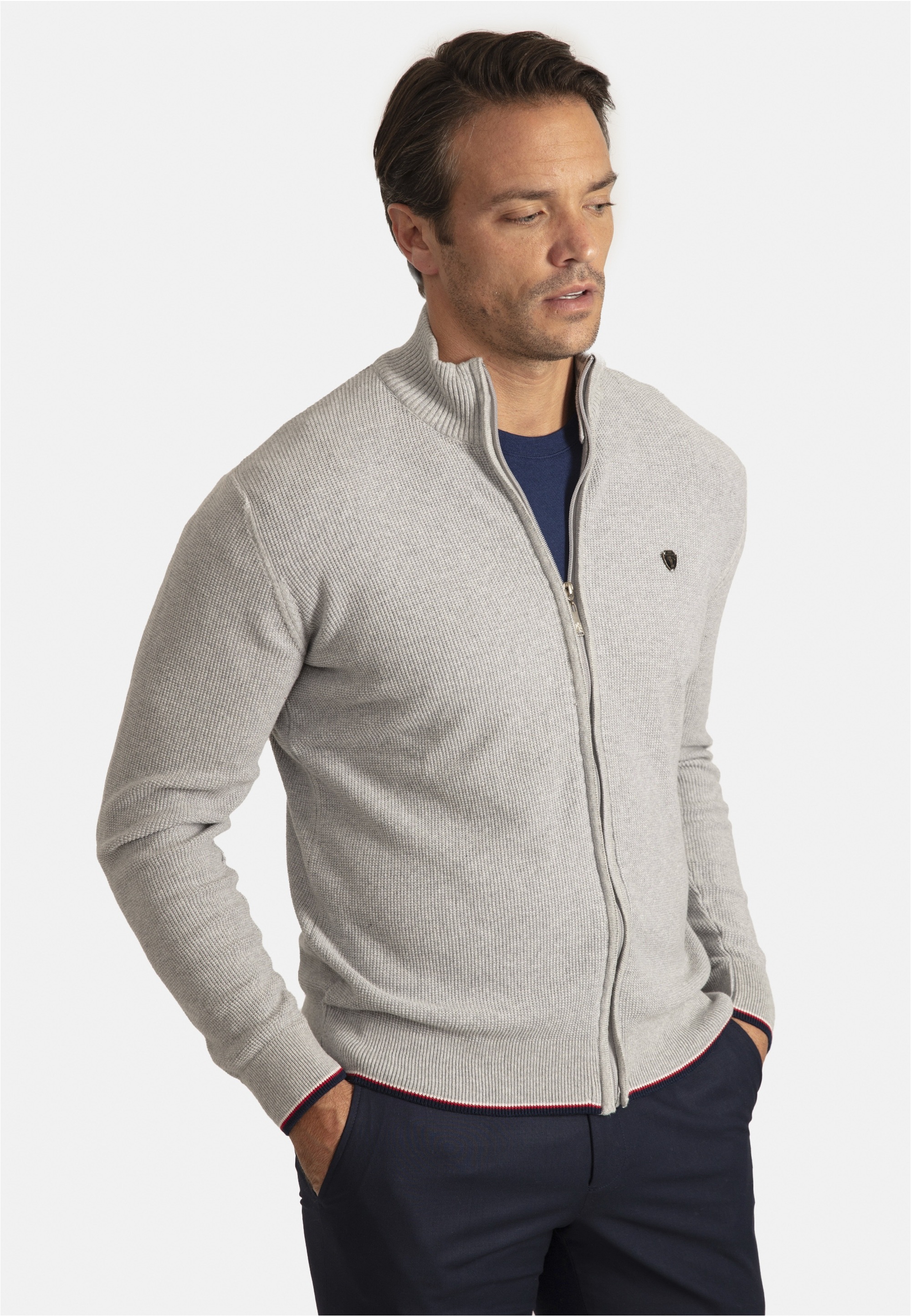SIR RAYMOND TAILOR Strickjacke »Sydney«, mit kleinem Stehkragen