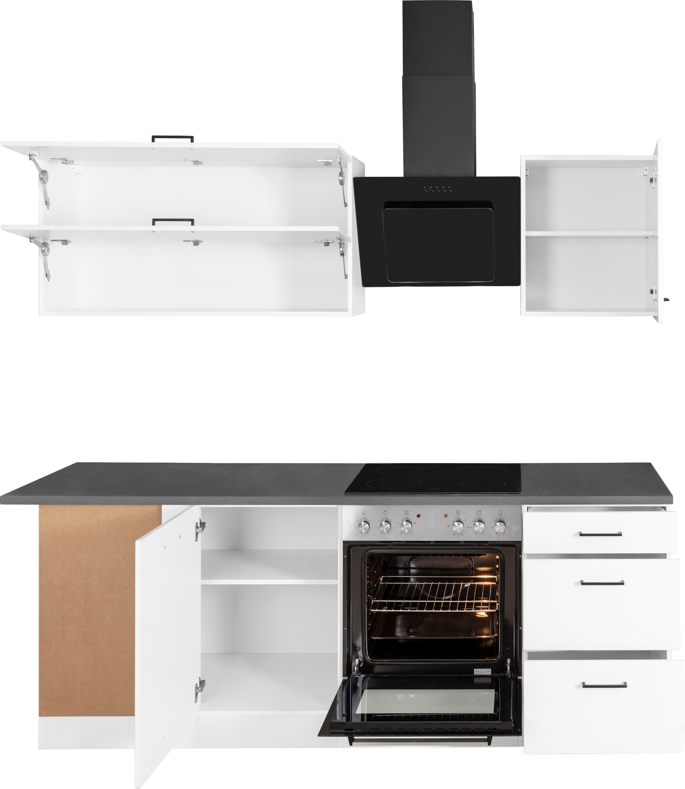 KOCHSTATION Winkelküche »KS-Trier«, ohne E-Geräte, Stellbreite 220/220 cm