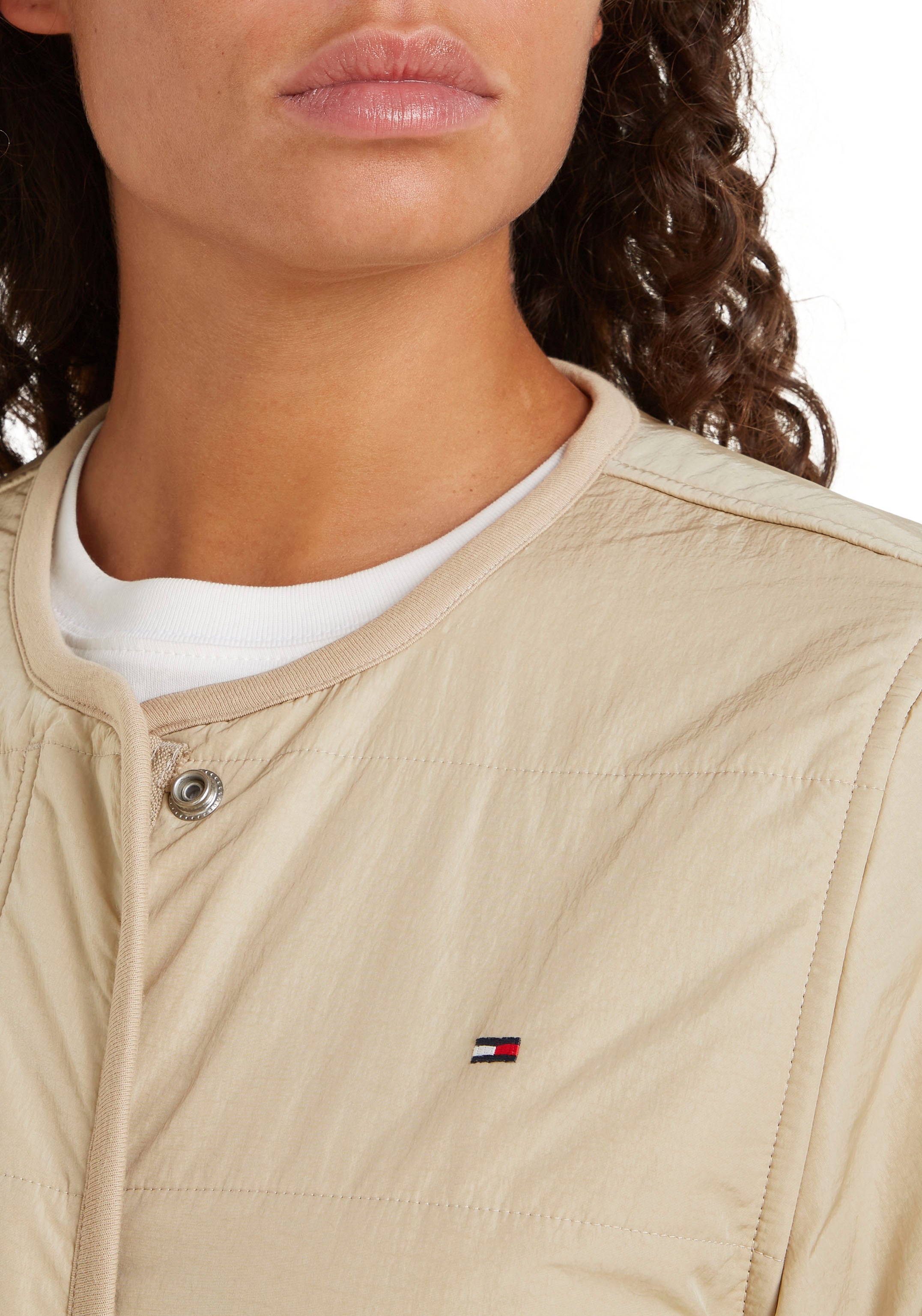 Tommy Hilfiger Steppjacke »JERSEY LINED JACKET«, mit Tommy Jeans Logo-Flag