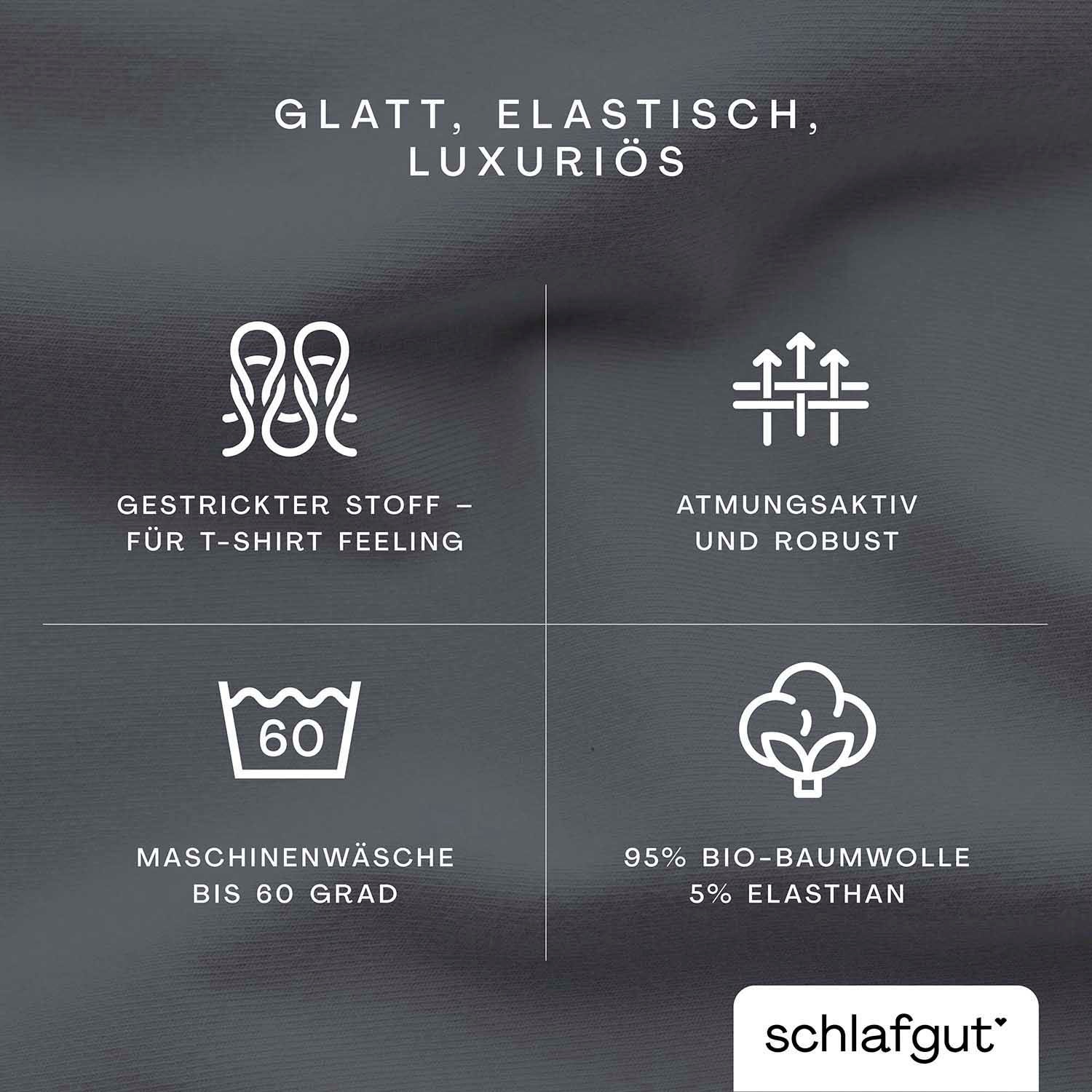 Schlafgut Spannbettlaken »Premium«, Zero Waste Verpackung, PREMIUM Qualität