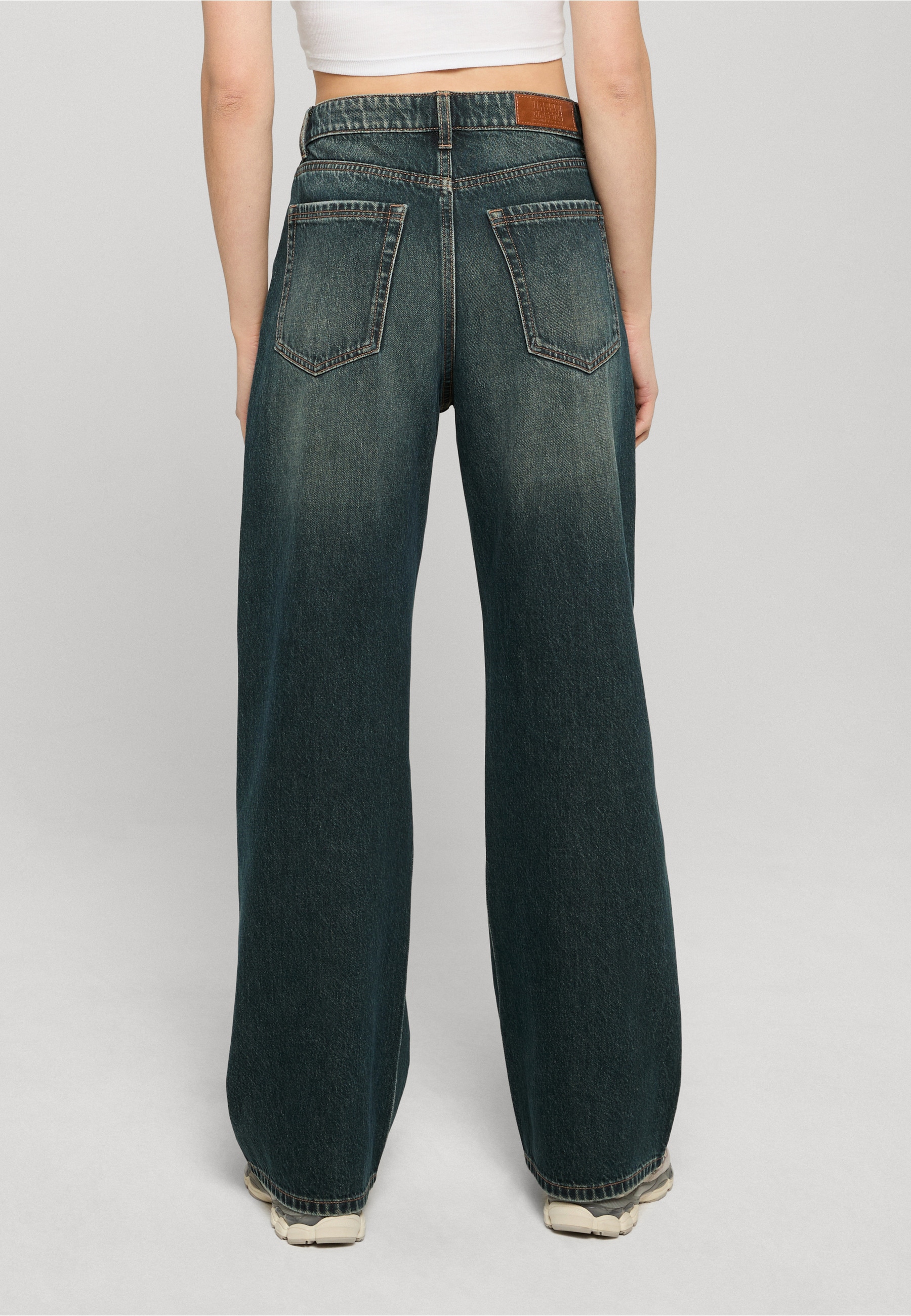 URBAN CLASSICS Bootcuthose »Urban Classics Ladies Regular Wide Leg Jeans«