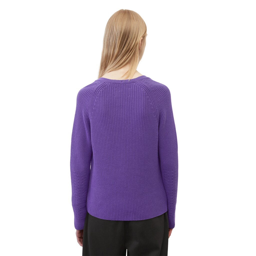 Damenmode Pullover Marc O'Polo Strickpullover »aus reinem Organic Cotton« lila Damenmode Pullover Marc O'Polo Strickpullover »aus reinem Organic Cotton« lila