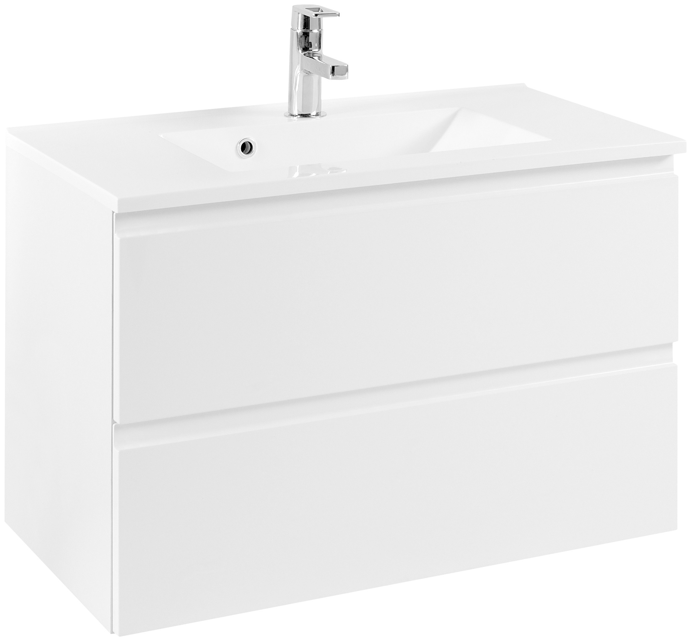 welltime Badmöbel-Set »Cardiff«, (2 St.), Breite 80 cm, griffloses Design
