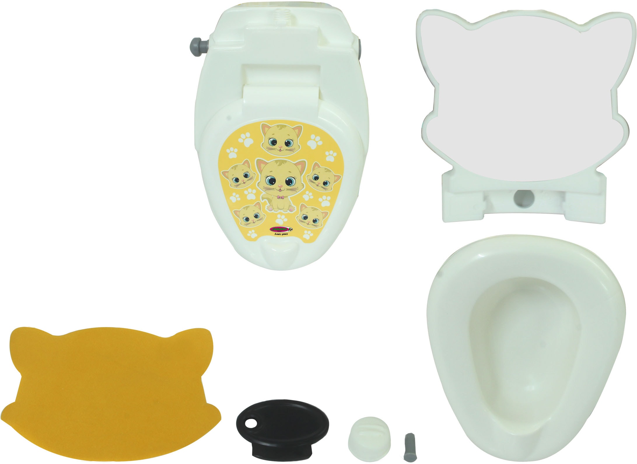 Jamara Toilettentrainer »Meine kleine Toilette, Katze«, mit Spülsound und Toilettenpapierhalter