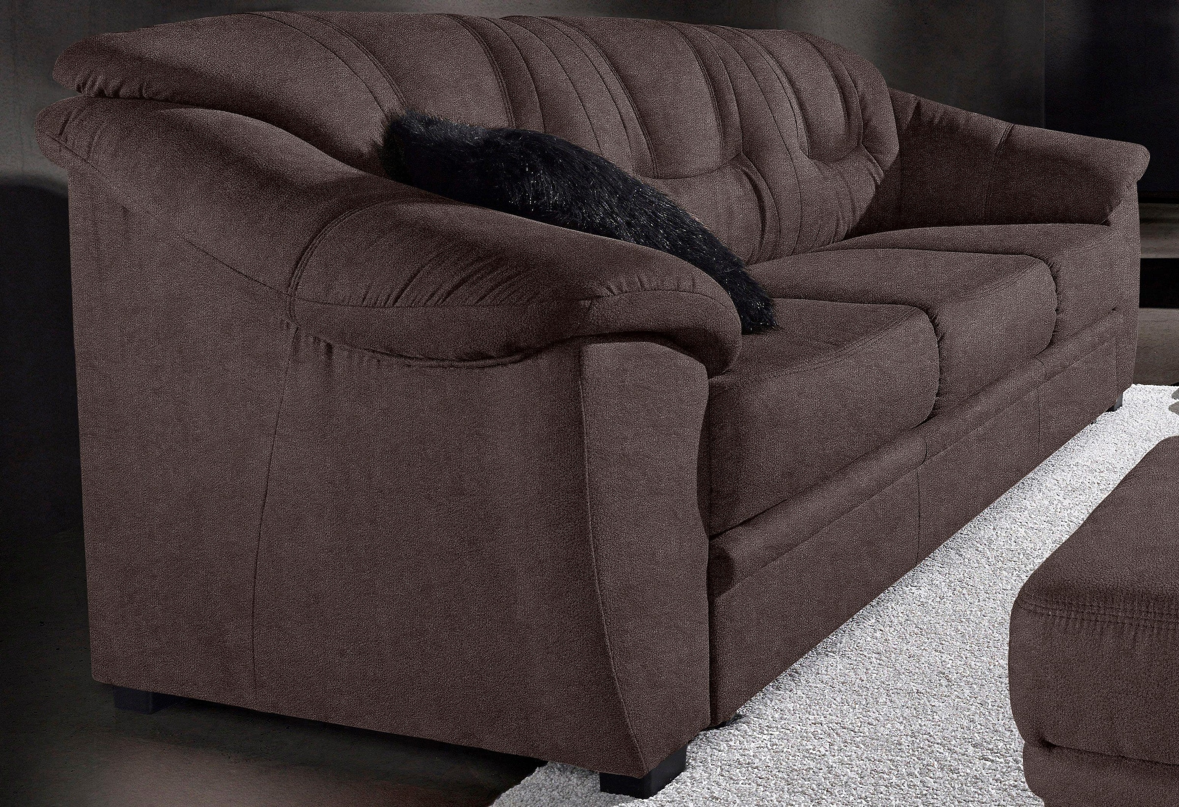 sit&more 3-Sitzer "Safira, B: 198 cm, Bettfunktion optional, Federkern-Polsterung" inklusive komfortablem Federkern, wahlweise mit Schlaffunktion