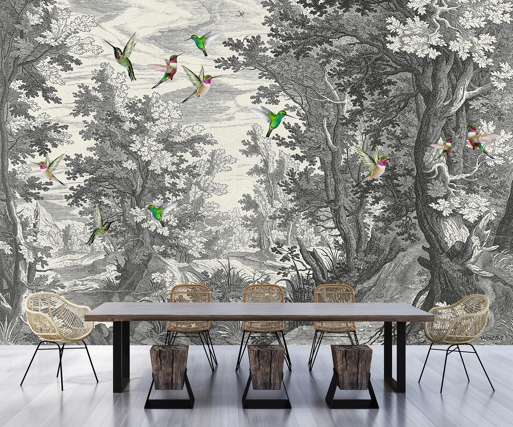 living walls Fototapete »Walls by Patel Fancy Forest«, Vlies, Wand