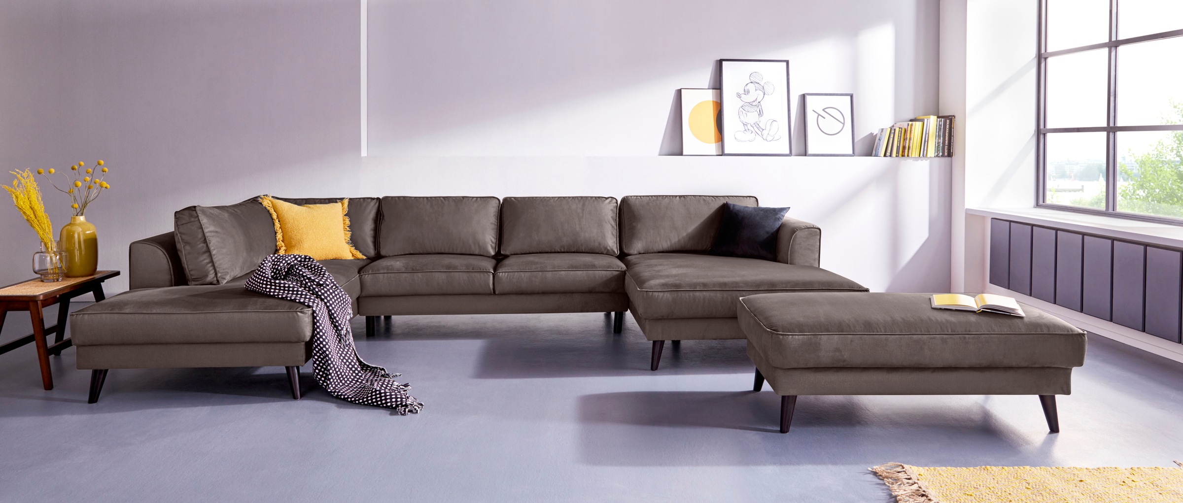 Home affaire Wohnlandschaft "Lumber Jack, viel Platz, bequem, Breite 354cm, günstig online kaufen