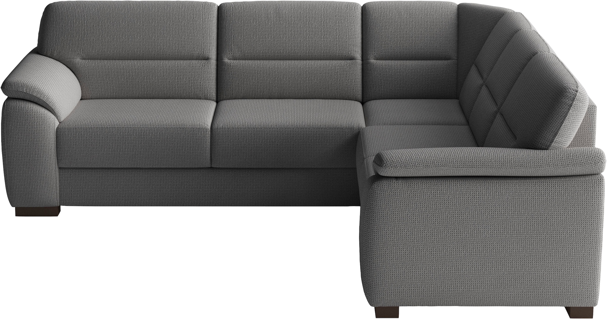 sit&more Ecksofa "Montego L-Form, B: 256 cm, große Stoffauswahl, Komfortsitzhöhe 46 cm" optional Schlaffunktion und Schubkasten mit Stauraum