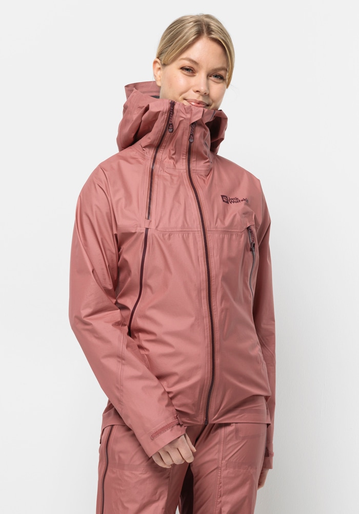 Jack Wolfskin Skijacke "ALPSPITZE AIR 3L JKT W", mit Kapuze