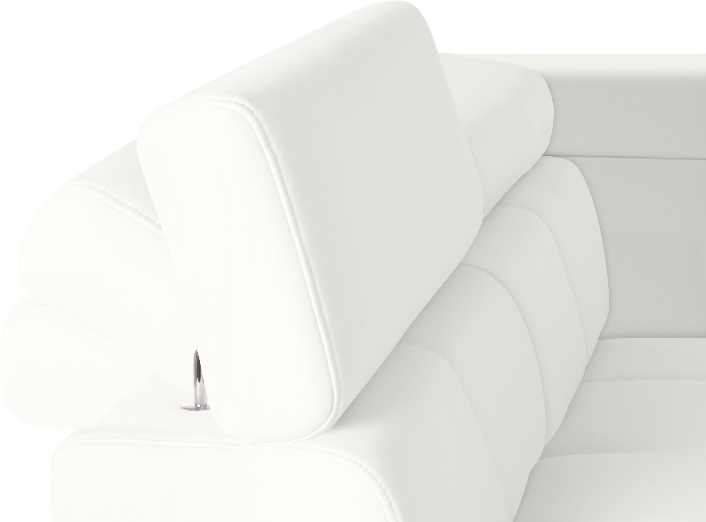 exxpo - sofa fashion Ecksofa »Fiji, L-Form«, mit Kopf- bzw. Rückenverstellung, wahlweise mit Bettfunktion