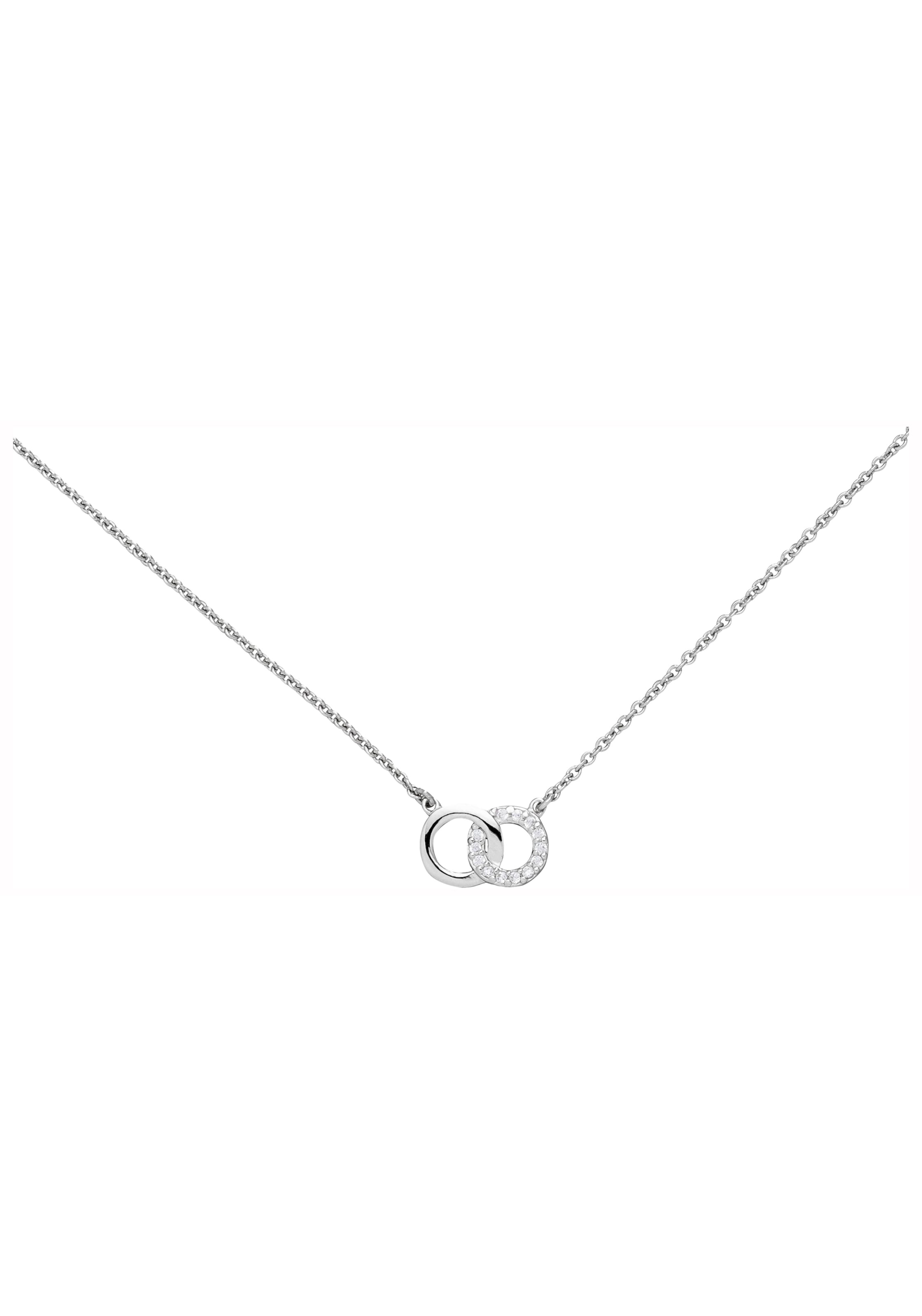 JOBO Collier 925 Silber mit 13 Zirkonia 45 cm
