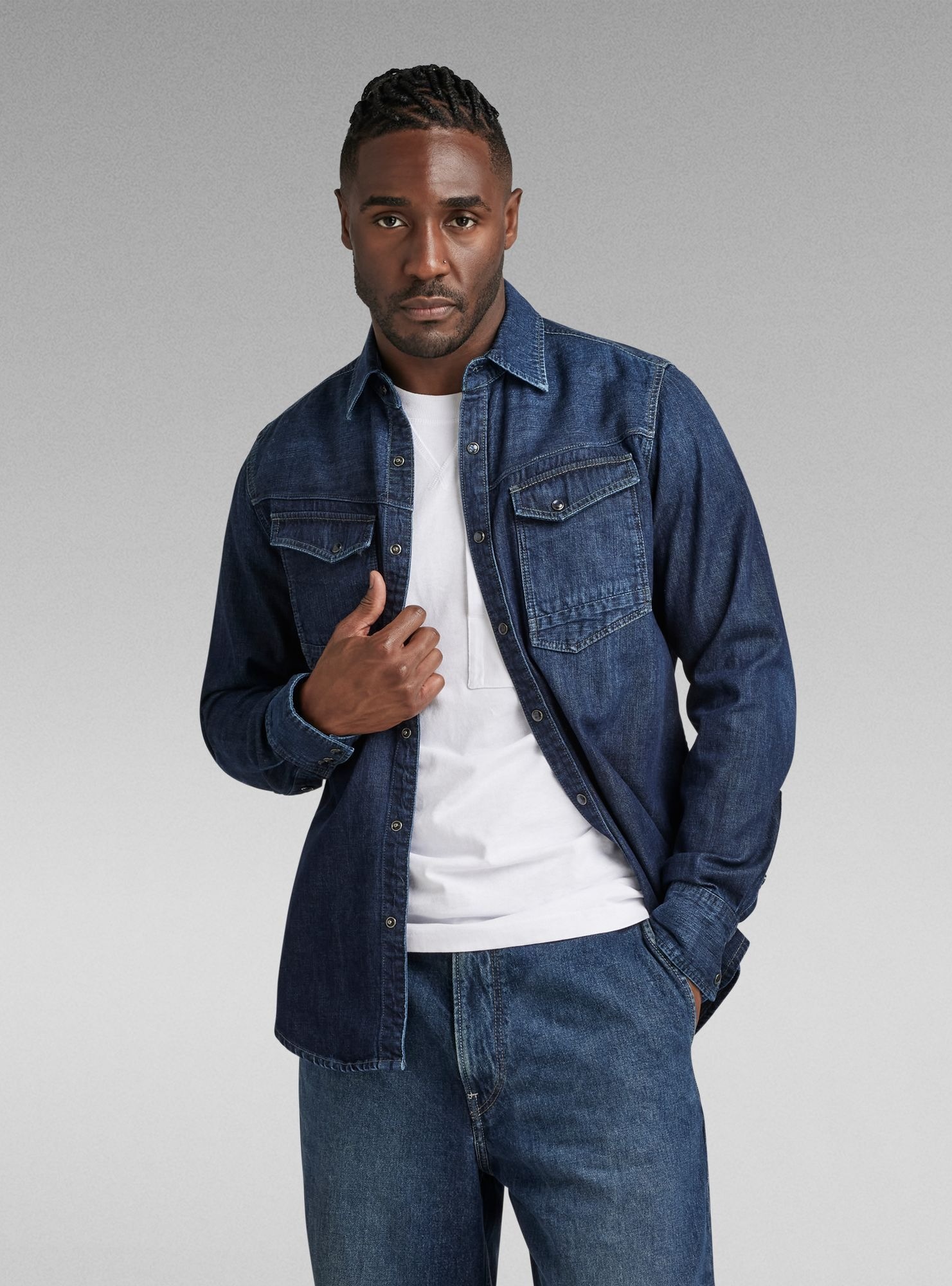 G-STAR Langarmshirt "Dakota Slim Denim Hemd" günstig online kaufen