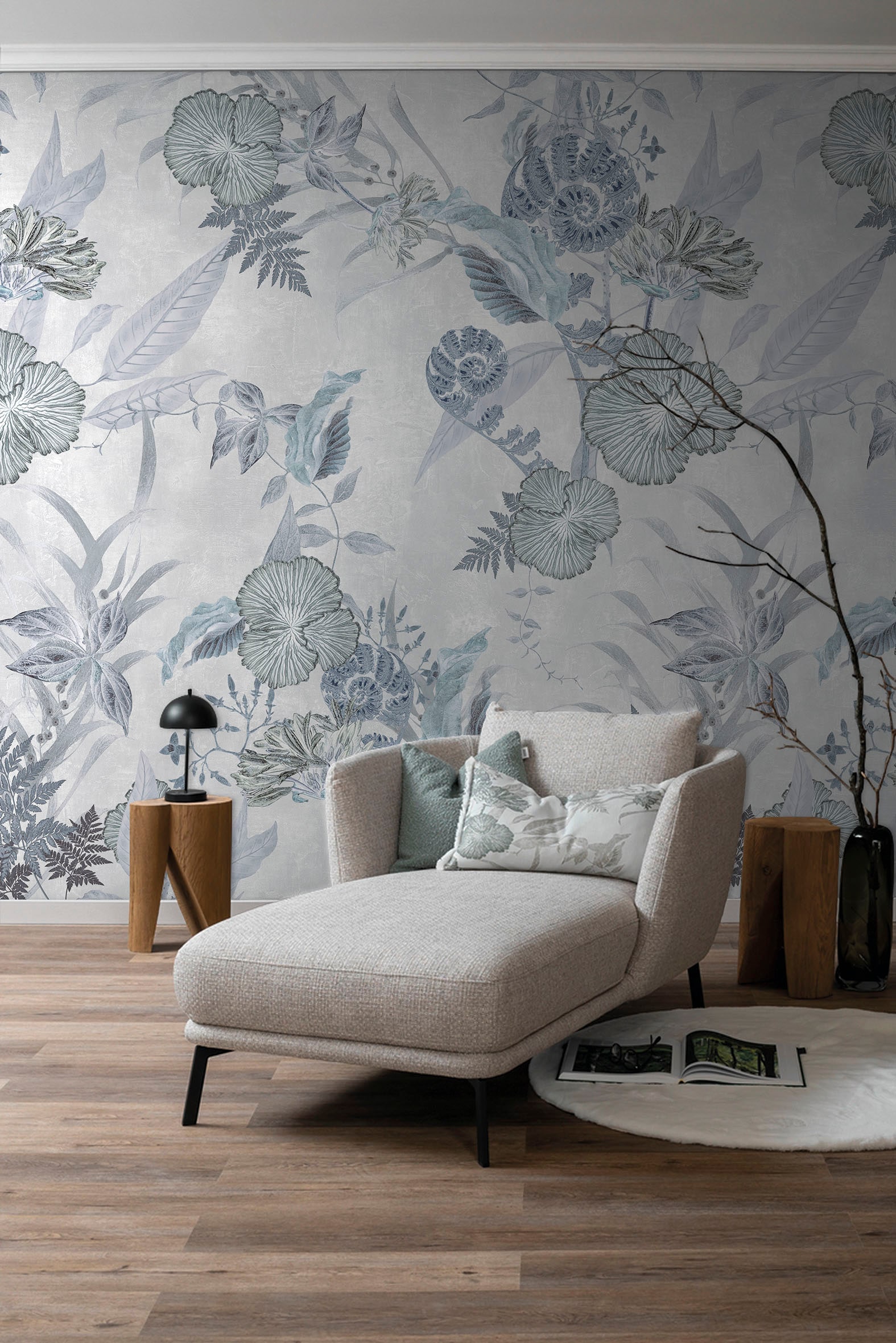 Marburg Fototapete "Botanica Serenity" botanisch moderne Tapete für Wohnzimmer Schlafzimmer Küche