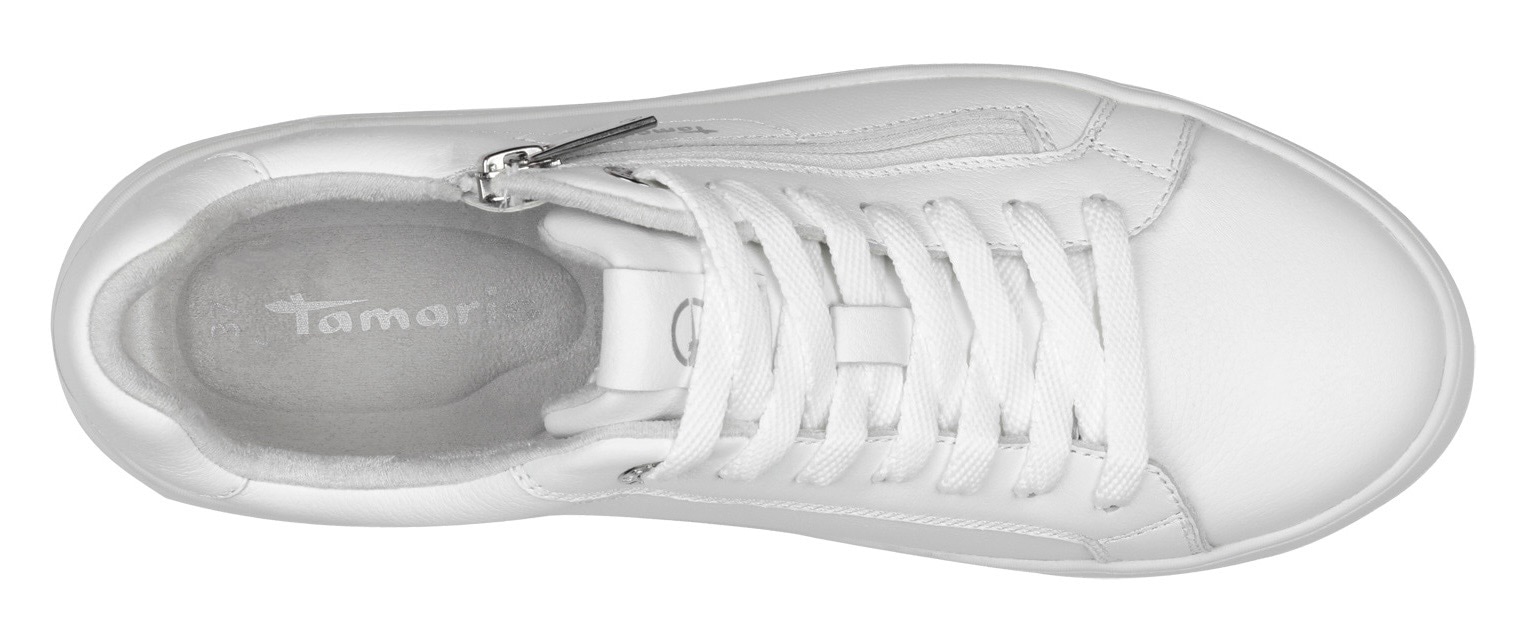 Tamaris Plateausneaker, Freizeitschuh, Halbschuh, Schnürschuh mit Ziernähten
