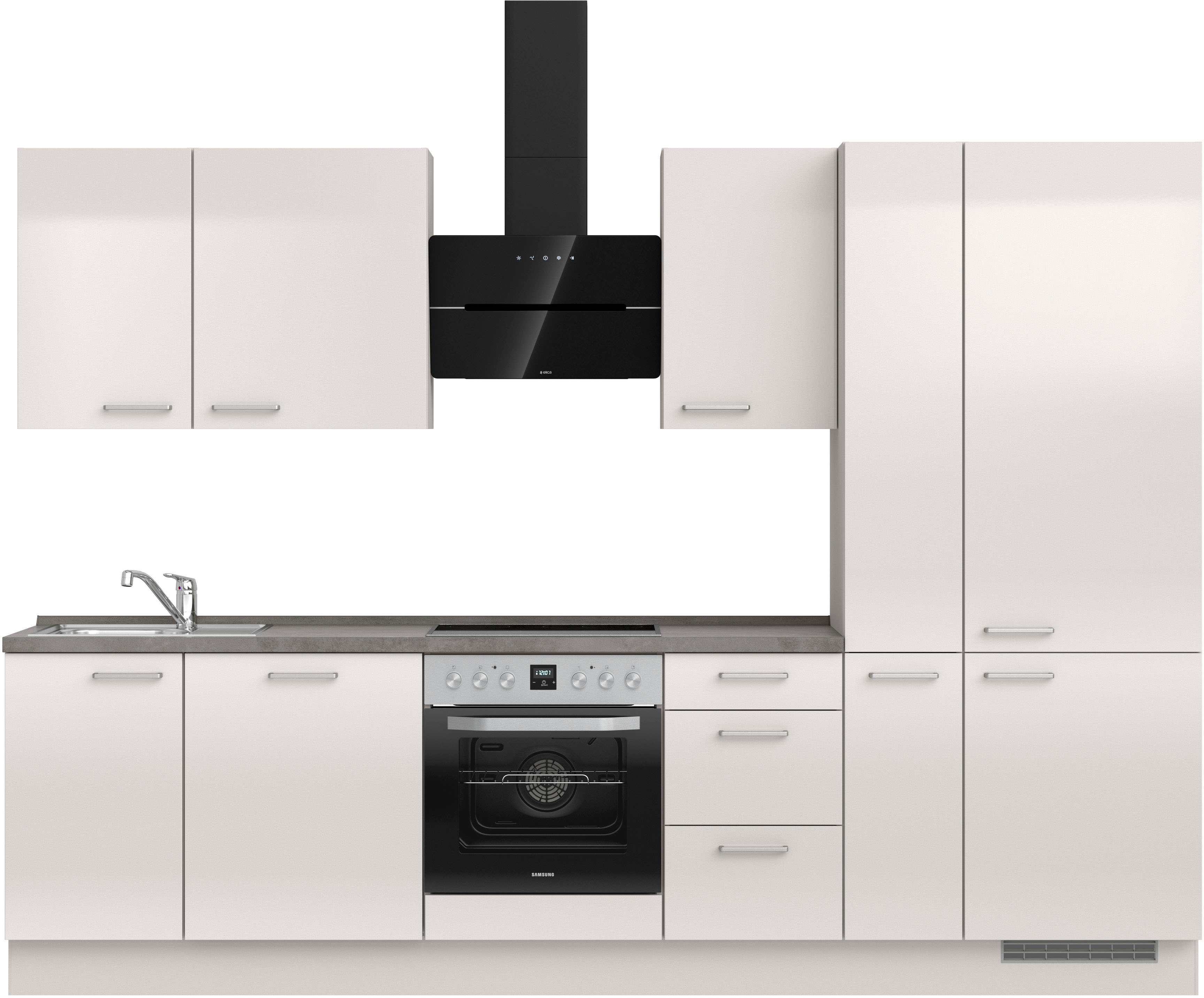 nobilia ""Flash II", NEU: individuell anpassbar mit gratis Profi-Beratung" vormontiert, Breite 300 cm, Ausrichtung wählbar, wahlw. mit E-Geräten