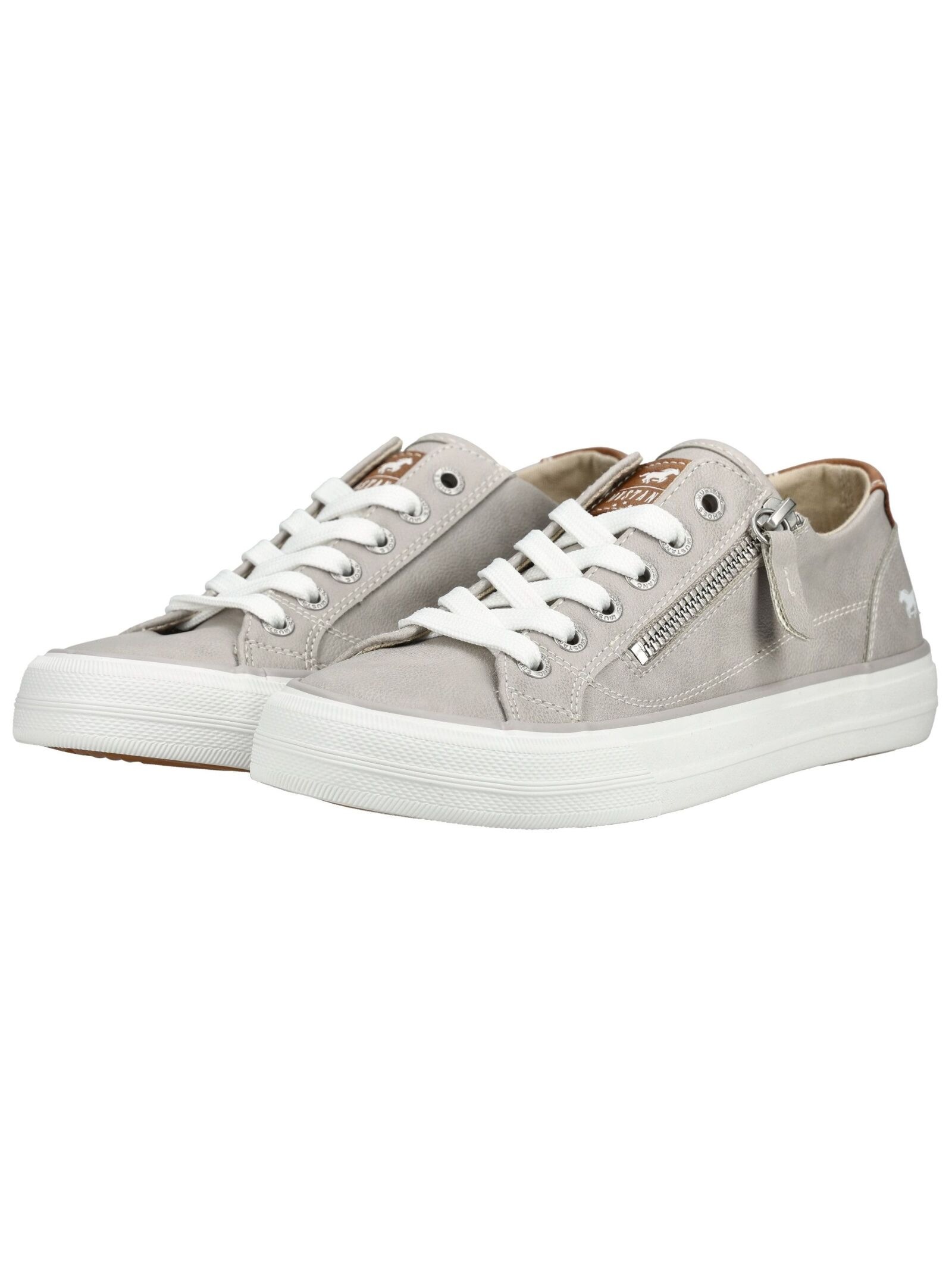 Sneaker MUSTANG SHOES "Mustang Shoes Sneaker Lederimitat", Herren, Gr. 42, grau, Lederimitat, Schuhe Sneaker 3