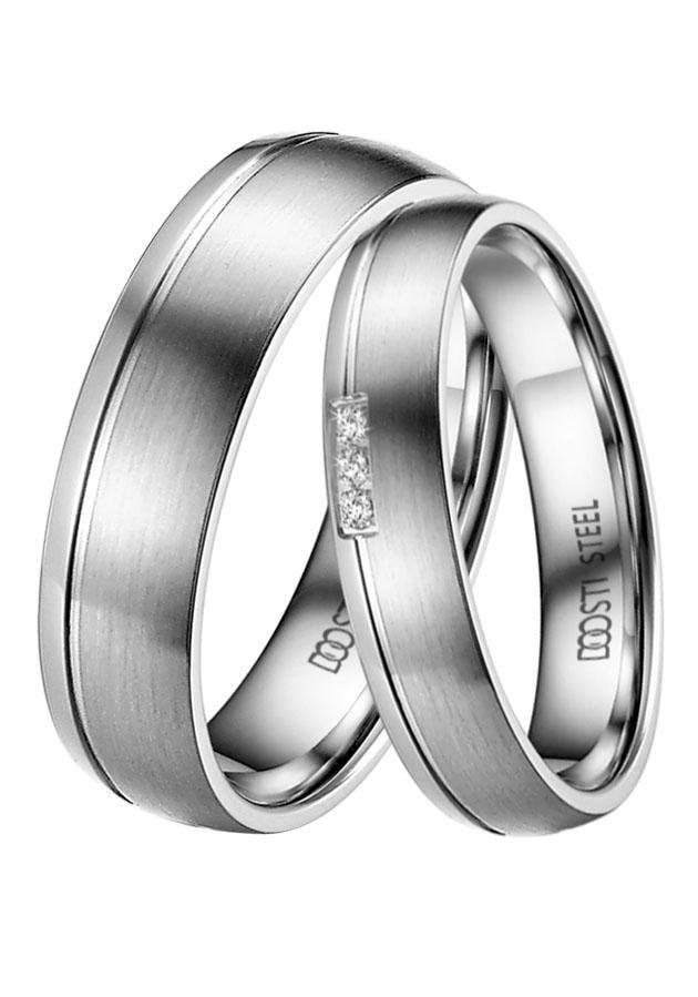 Trauring »Schmuck Geschenk Edelstahl Trauring Ehering Partnerring LIEBE«, Made in...