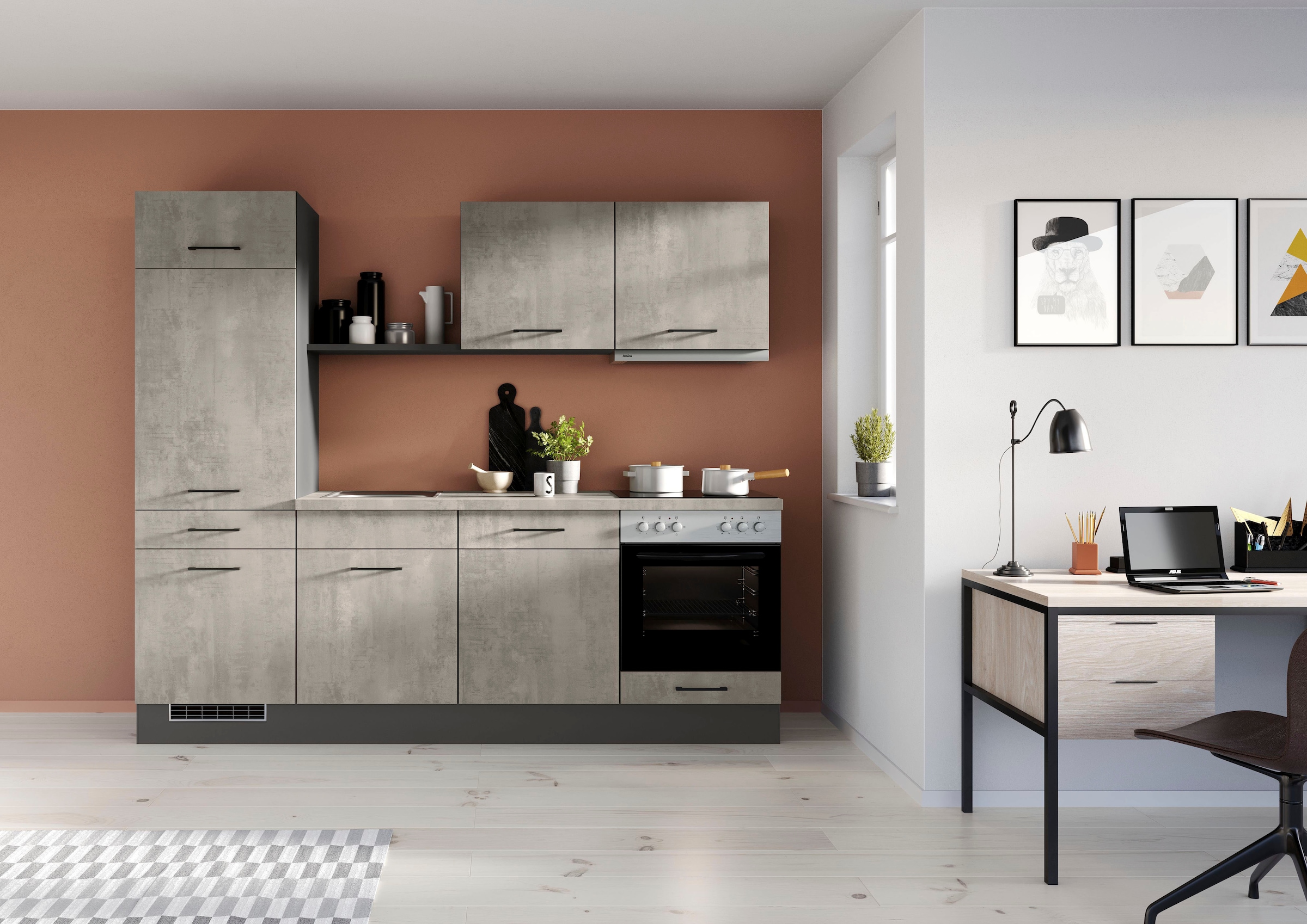 IMPULS KÜCHEN Küche ""Porto", Ausrichtung wählbar, Schubkästen mit Soft-Clo günstig online kaufen