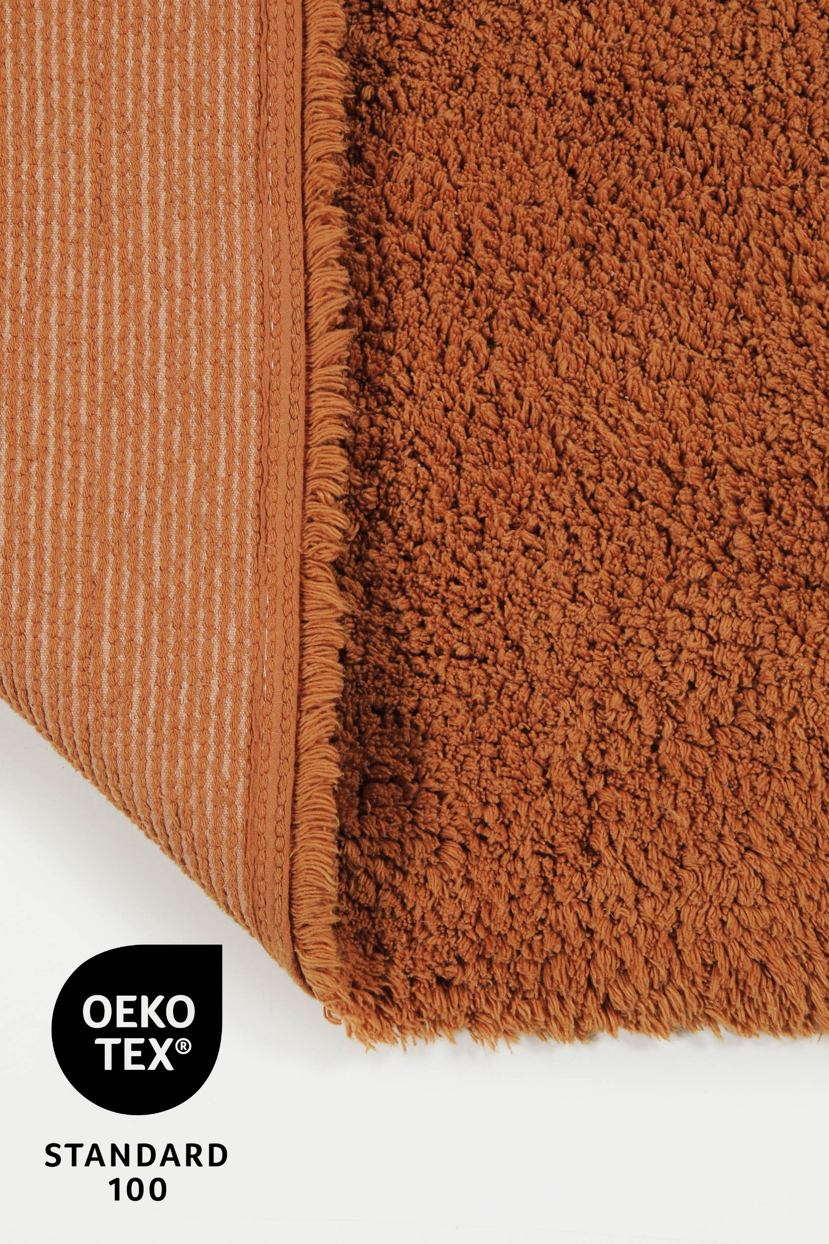 my home Badematte »Kian«, fußbodenheizungsgeeignet, Badvorleger, Badteppich aus 100%Baumwolle, weich, waschbar, saugfähig