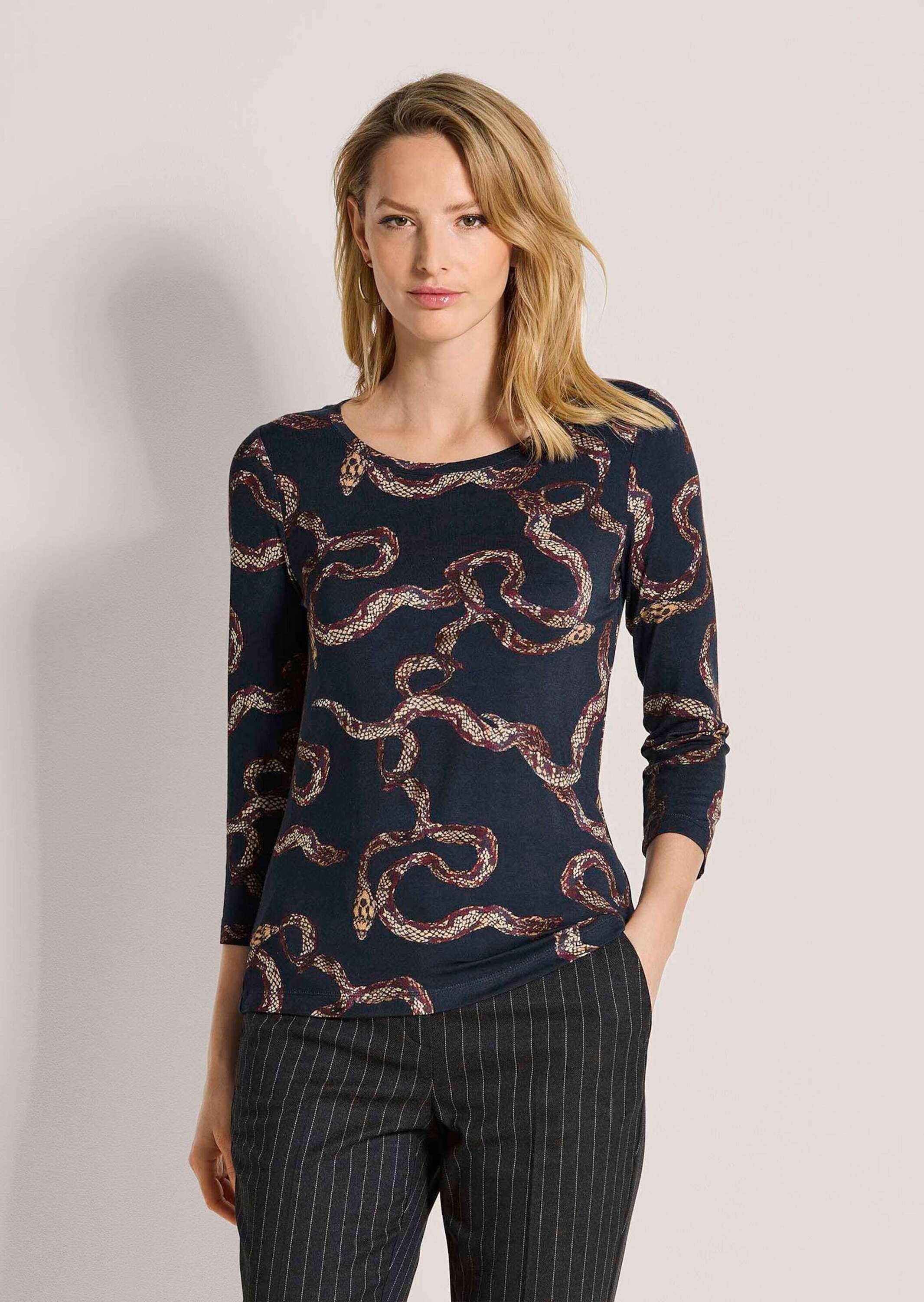 MADELEINE 3/4-Arm-Shirt »Shirt Viskose-Shirt mit Schlangenprint«