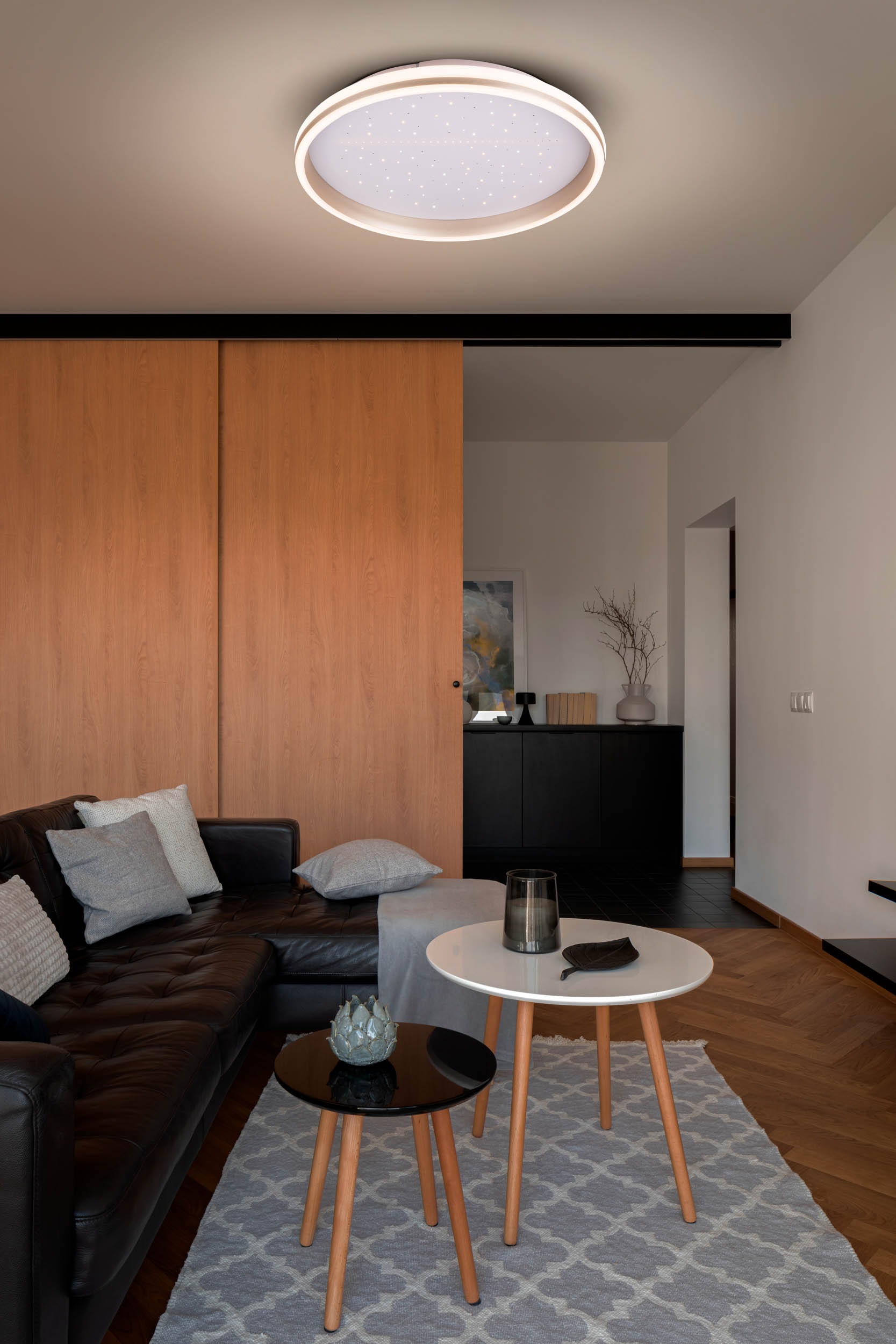 LIGHT & MORE LED Deckenleuchte »Meteor« LED-Modul 1 Stk. warmweiß - kaltweiß Dimmbar per Fernbedienung, CCT, Memory, Nachlicht, Timer, Sterneffekt
