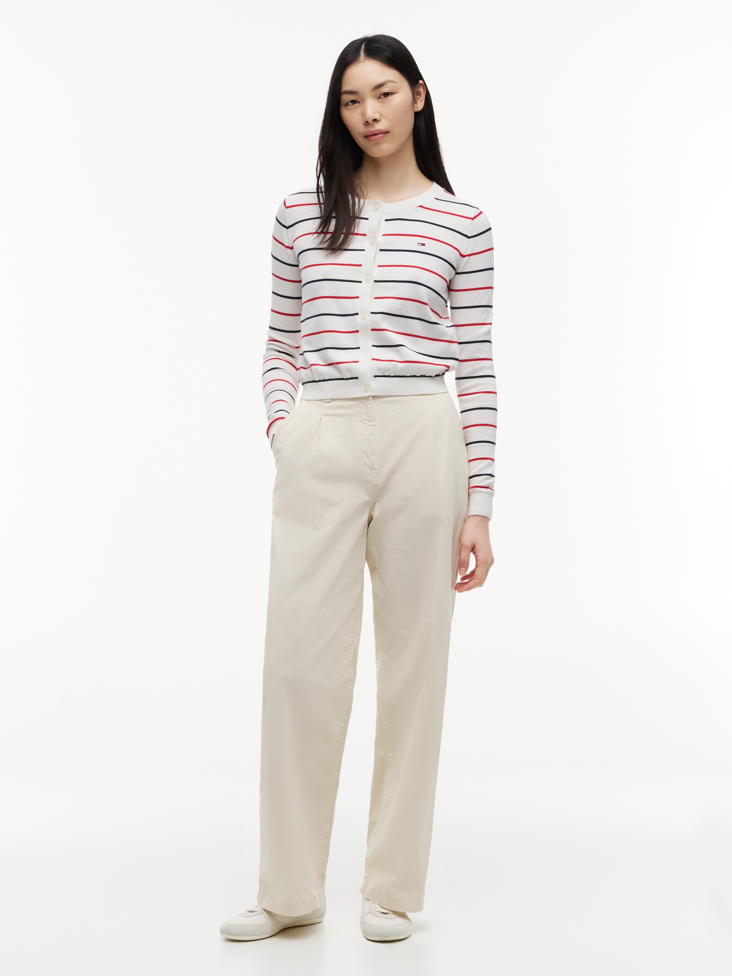 Tommy Jeans Strickjacke »TJW ESSENTIAL CREW NECK CARDIGAN« Baumwolle