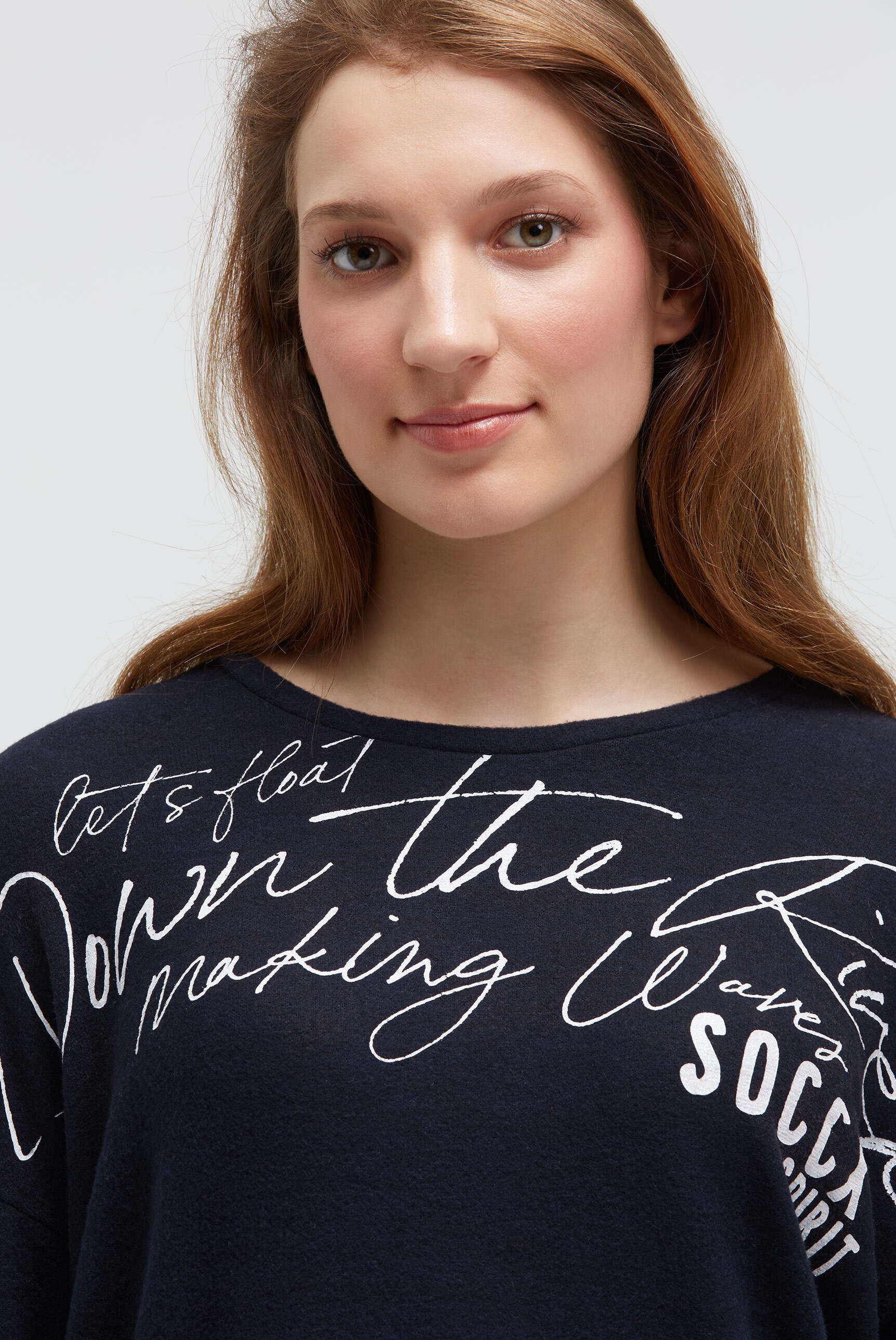 SOCCX Rundhalspullover mit weicher Haptik